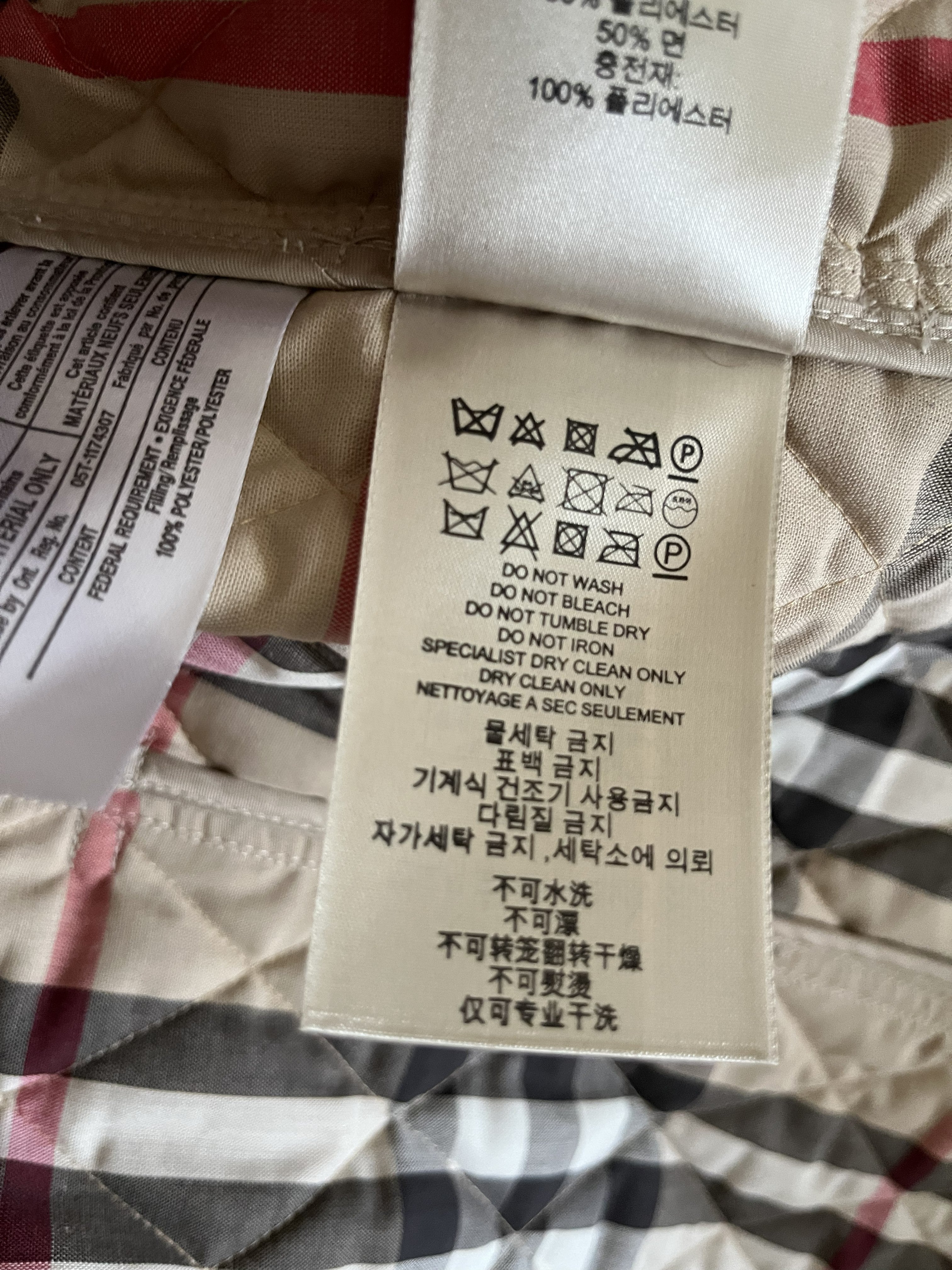 Burberry Quilted Mid-length Trench Coat Beige Size M