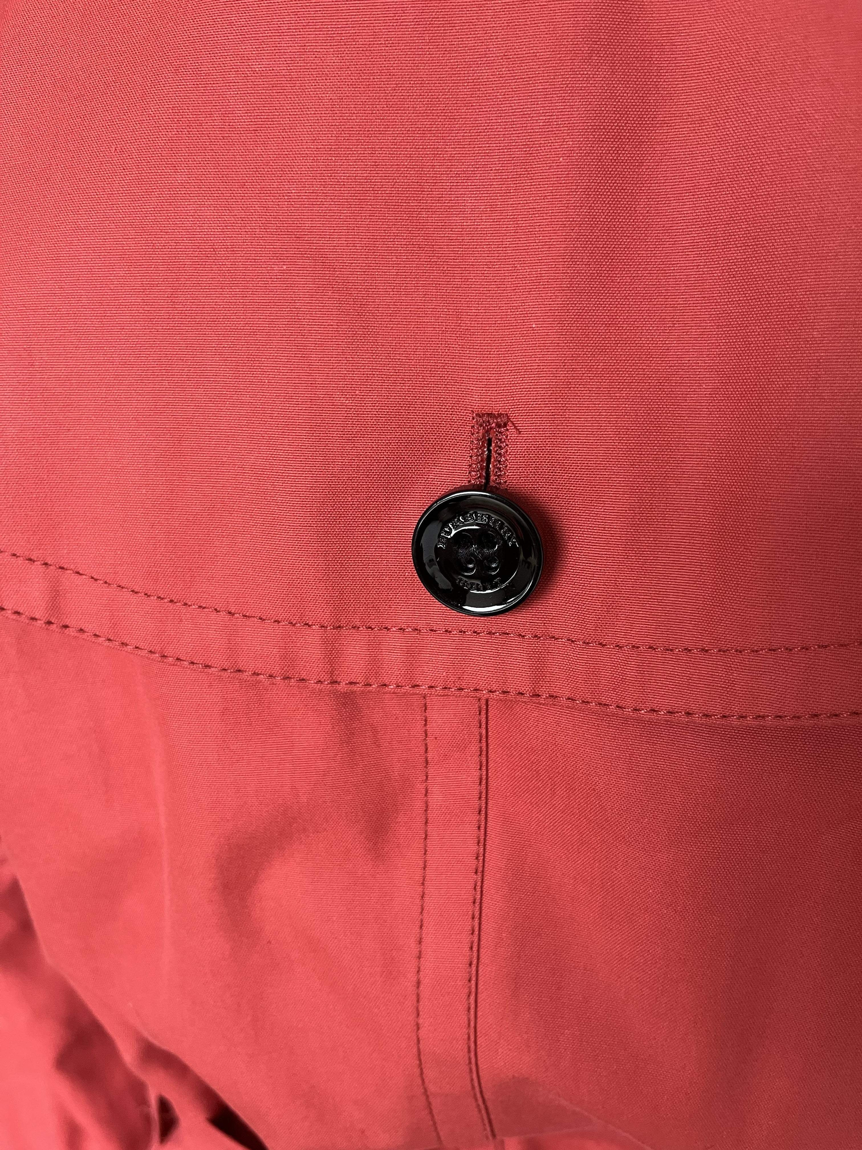 Burberry Classic Gabardine Cotton Trench Coat Brick Red Size S (UK 8)