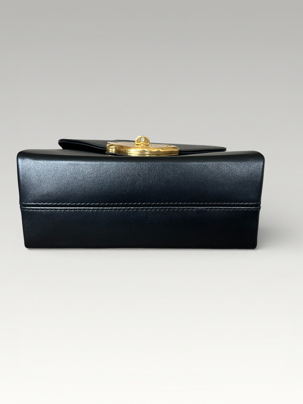 Mulberry Lana Small Top Handle Bag Black Smooth Leather