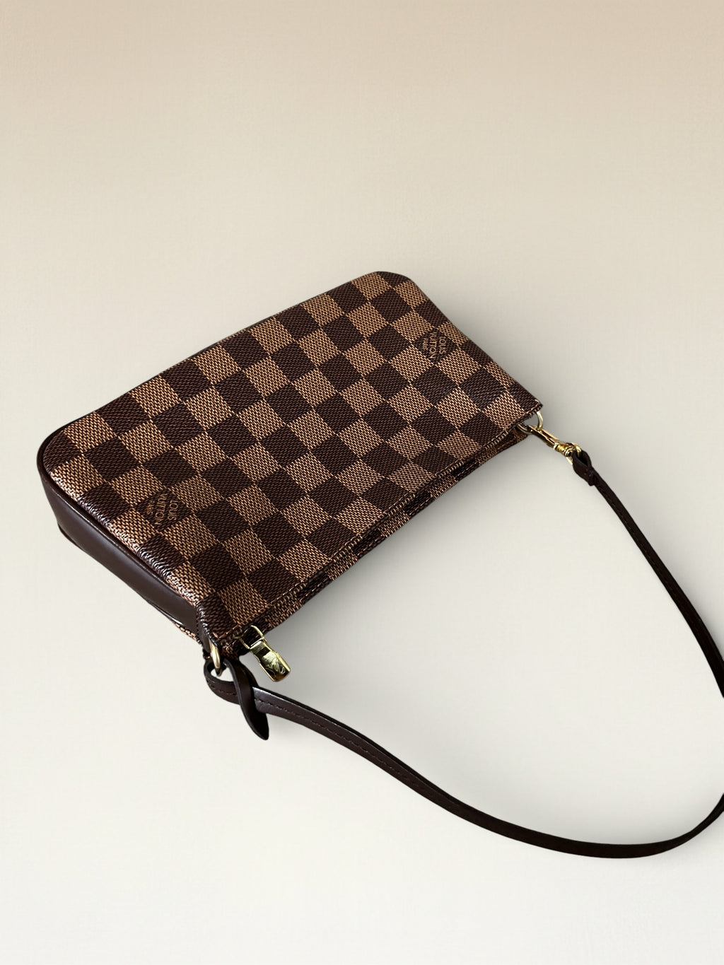 2002 Louis Vuitton Pochette Accessoires In Damier Ebene Coated Canvas