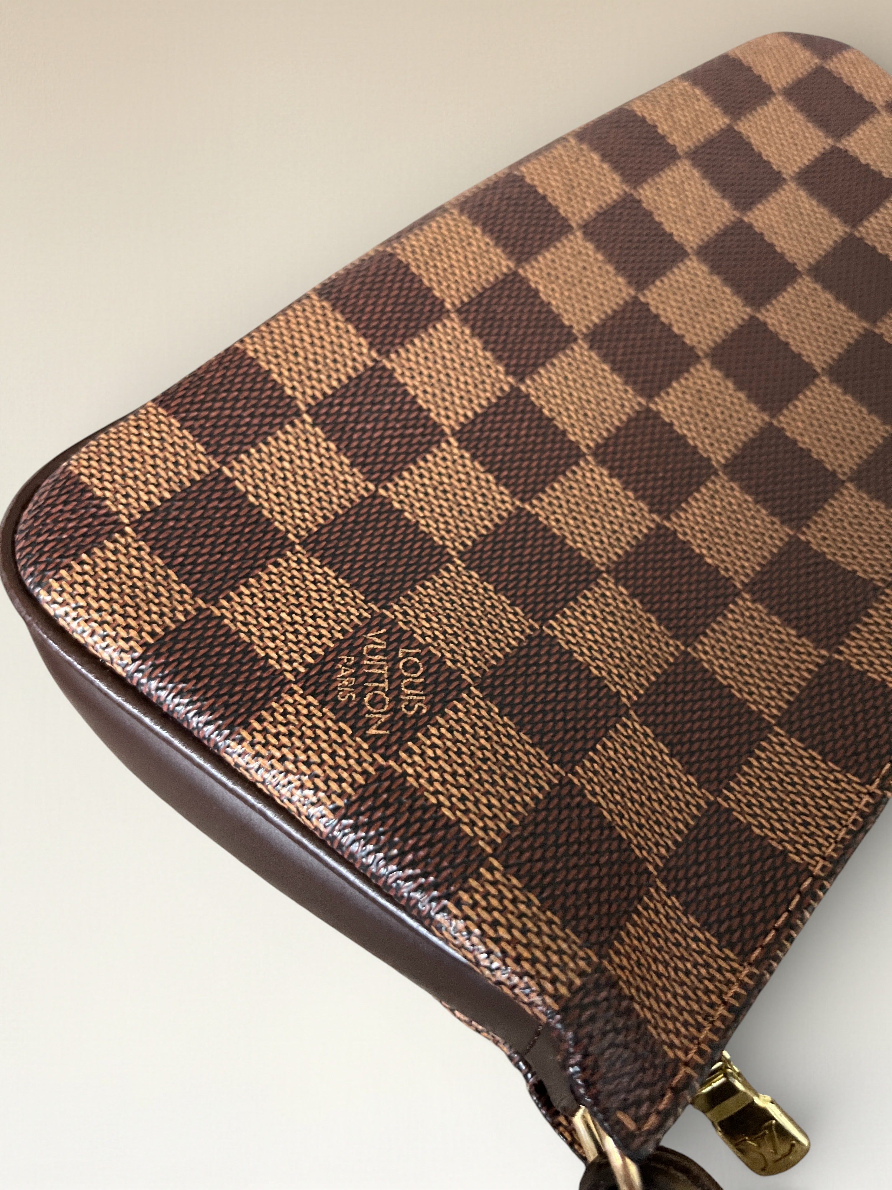 2002 Louis Vuitton Pochette Accessoires In Damier Ebene Coated Canvas