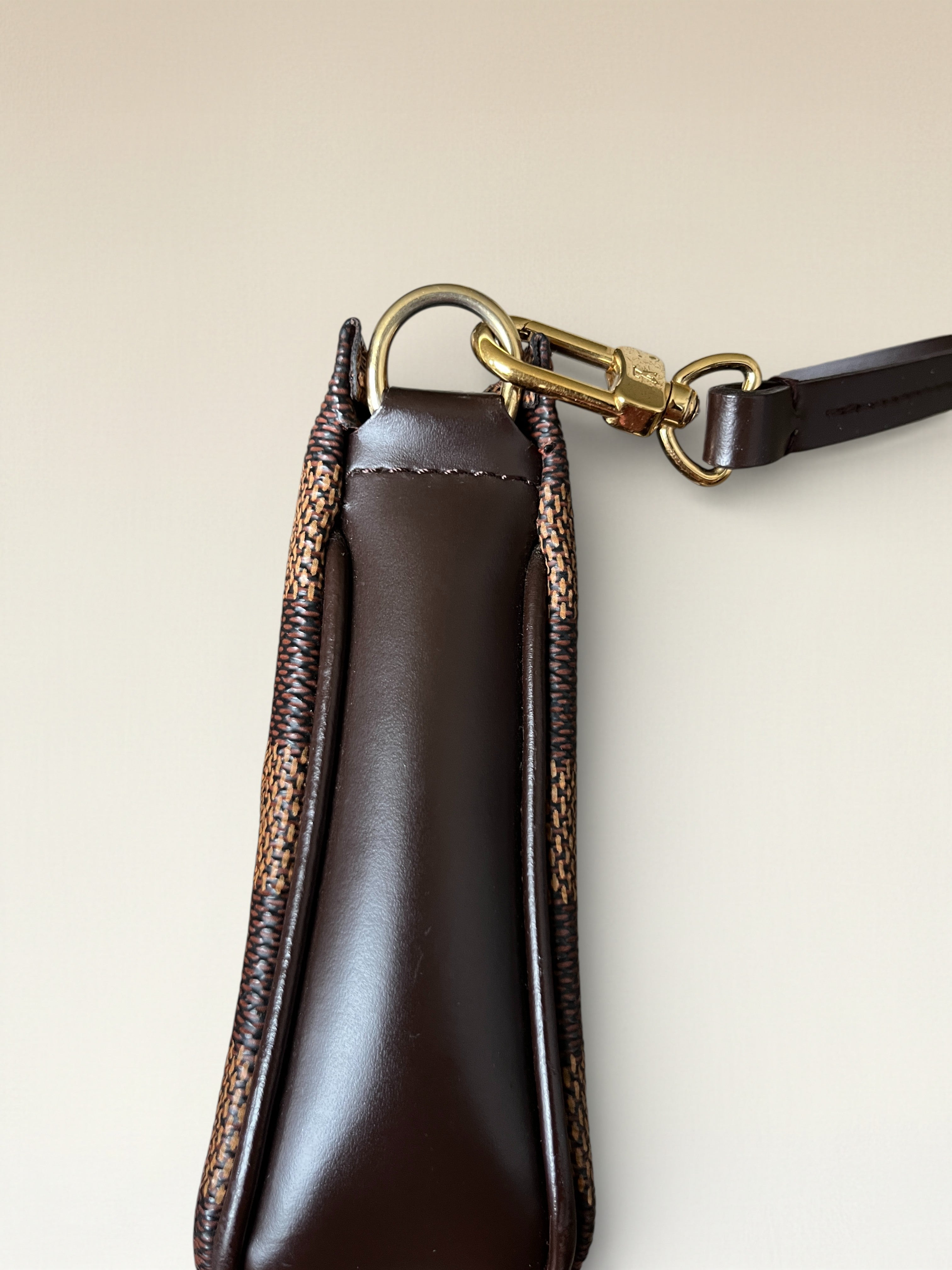 2002 Louis Vuitton Pochette Accessoires In Damier Ebene Coated Canvas