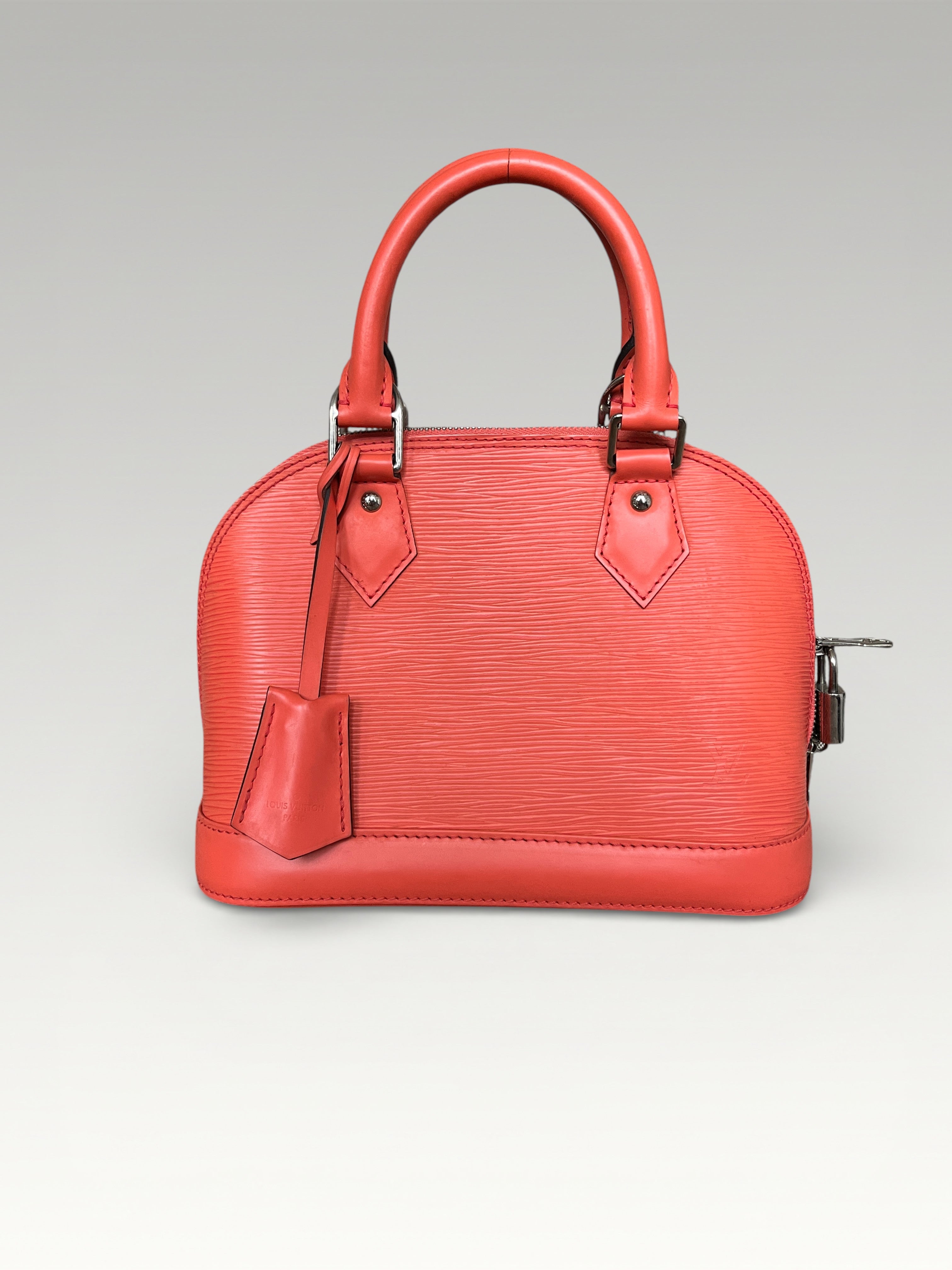 2015 Louis Vuitton Alma BB Epi Leather Bag In Coral