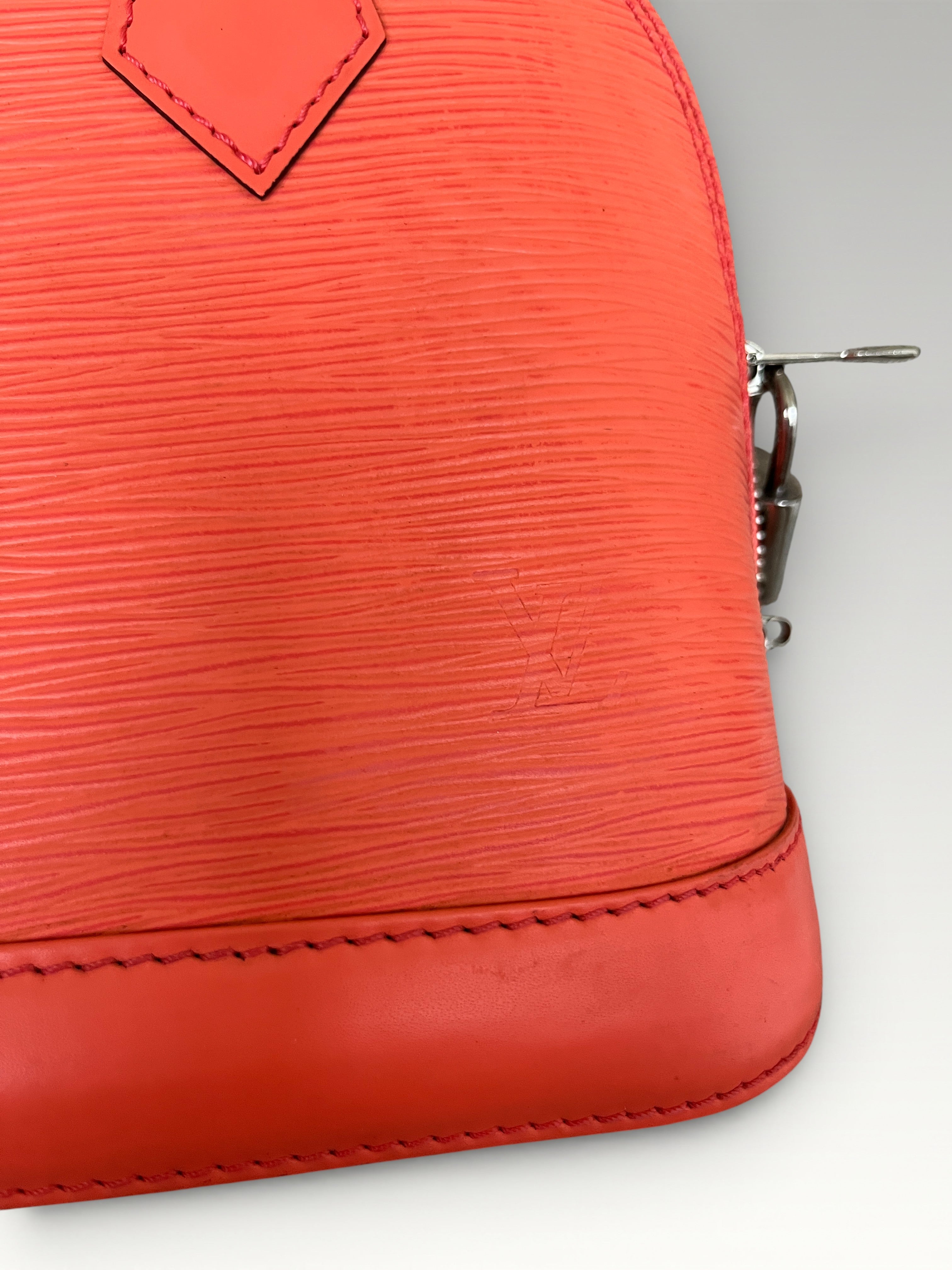 2015 Louis Vuitton Alma BB Epi Leather Bag In Coral