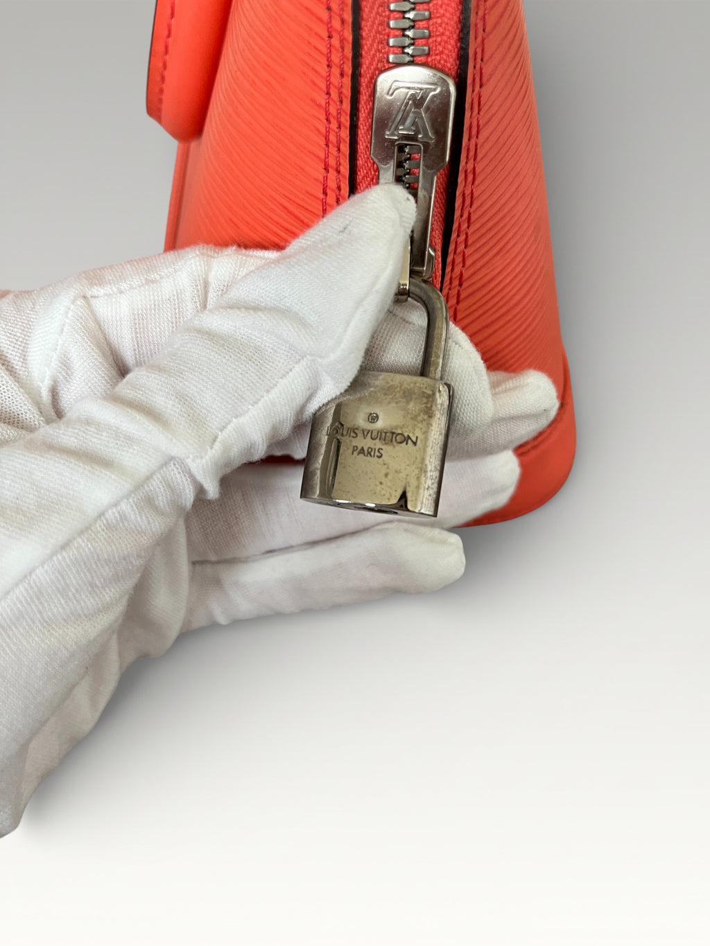 2015 Louis Vuitton Alma BB Epi Leather Bag In Coral