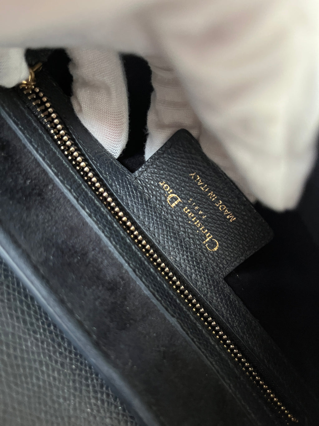 Dior Saddle Bag Black Grained Leather Gold Hardware