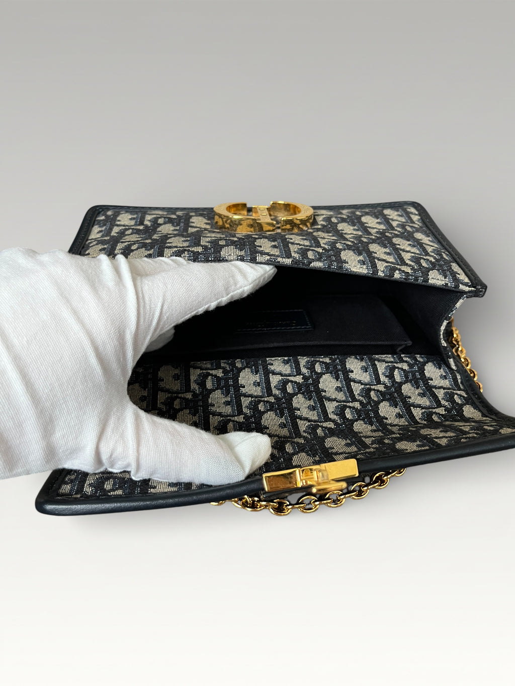 Dior Oblique Jacquard Fabric 30 Montaigne East West Crossbody Bag