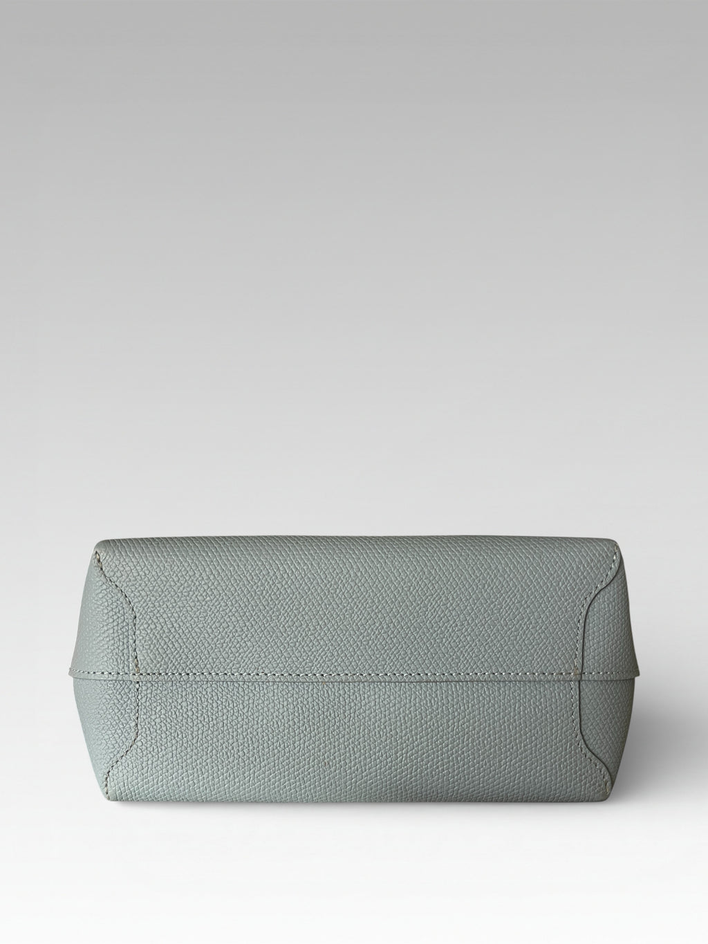 Longchamp Roseau S Grey Blue Bag In Pebbled Leather