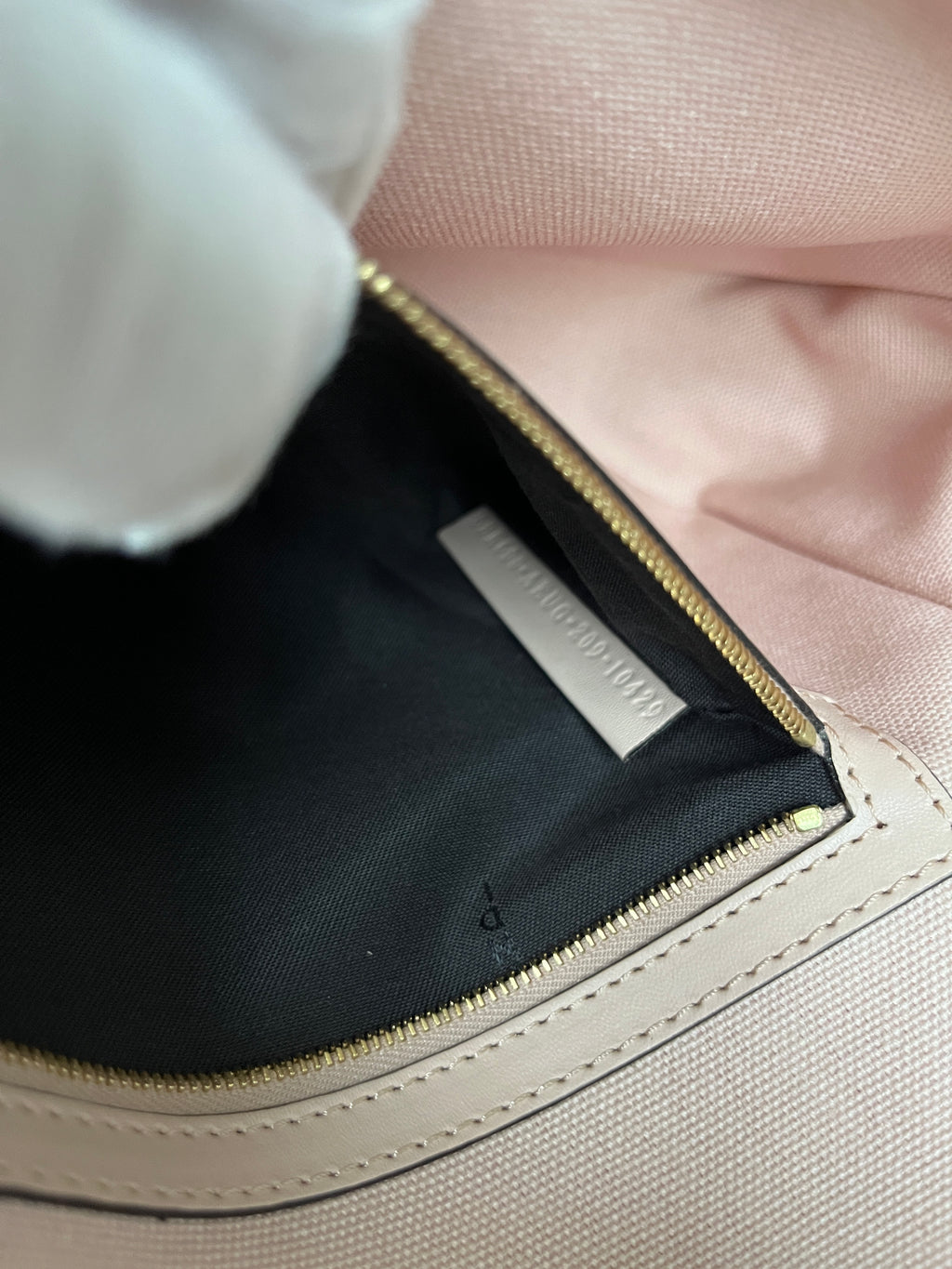 Fendi Zucca Baguette Canvas Bag With Pink Monogram Embroidery