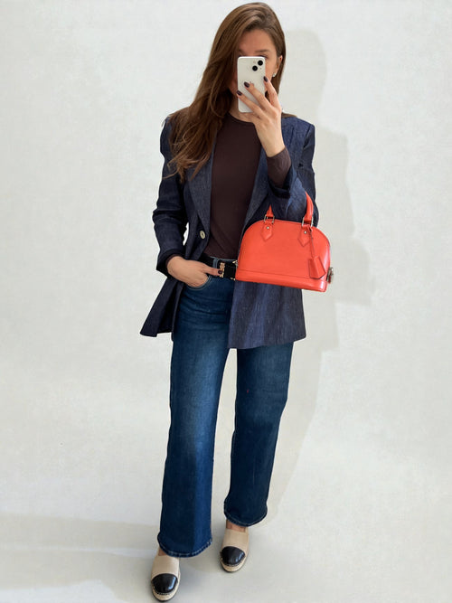 2015 Louis Vuitton Alma BB Epi Leather Bag In Coral