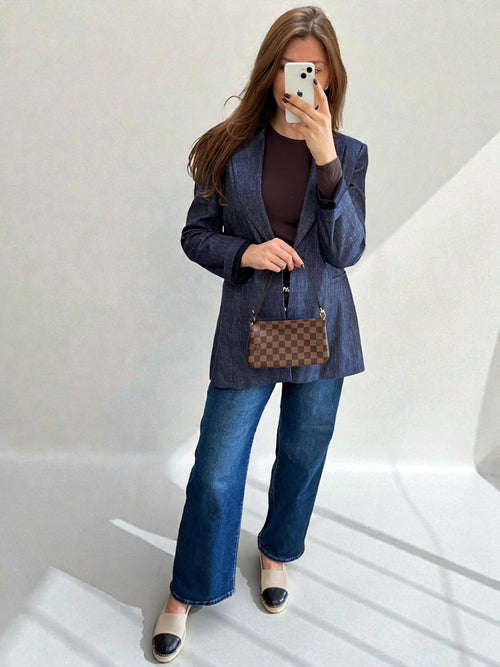 2002 Louis Vuitton Pochette Accessoires In Damier Ebene Coated Canvas