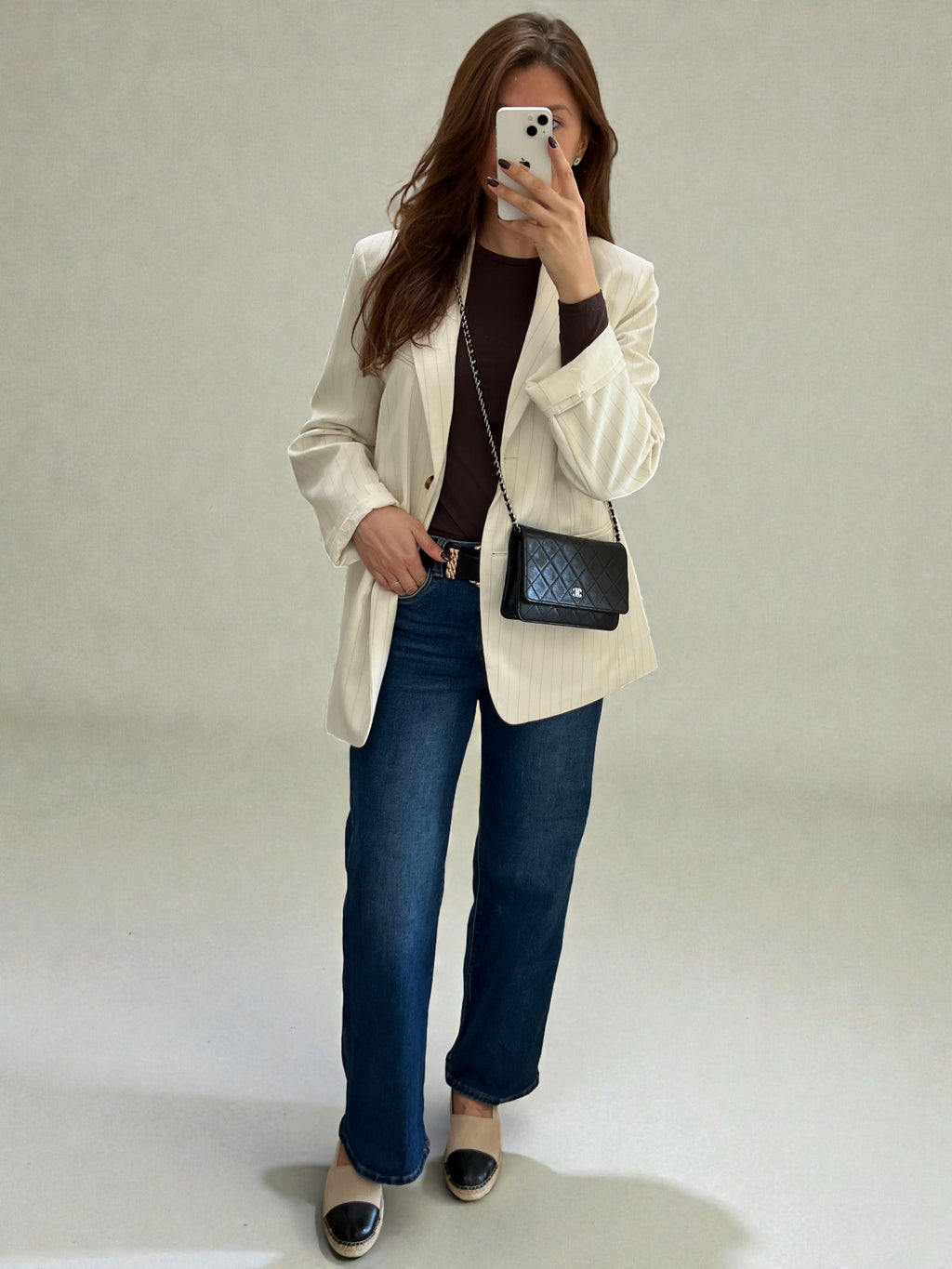 2014-2015 Chanel Classic Wallet On Chain Caviar Leather Black Silver Hardware