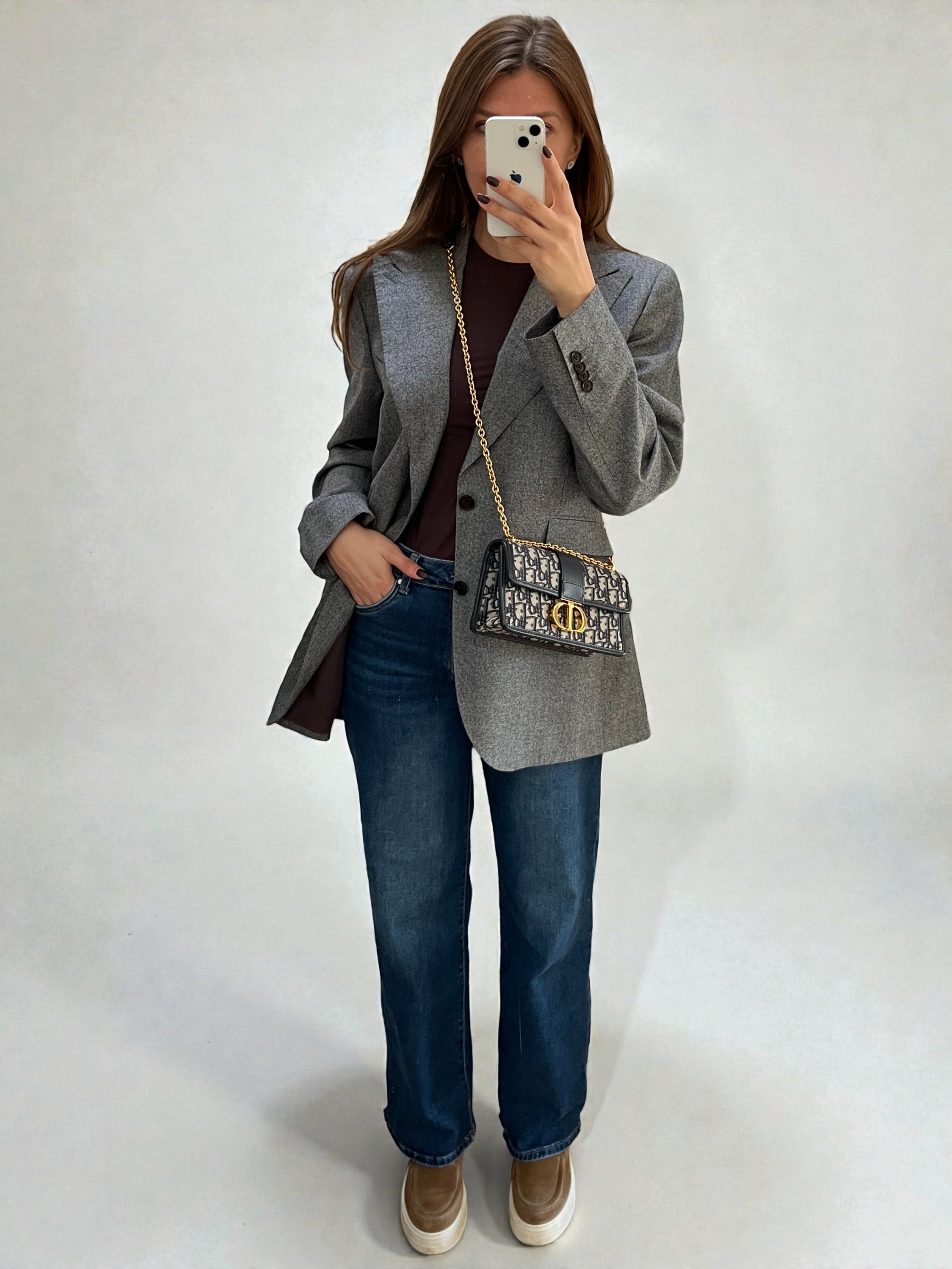 Dior Oblique Jacquard Fabric 30 Montaigne East West Crossbody Bag