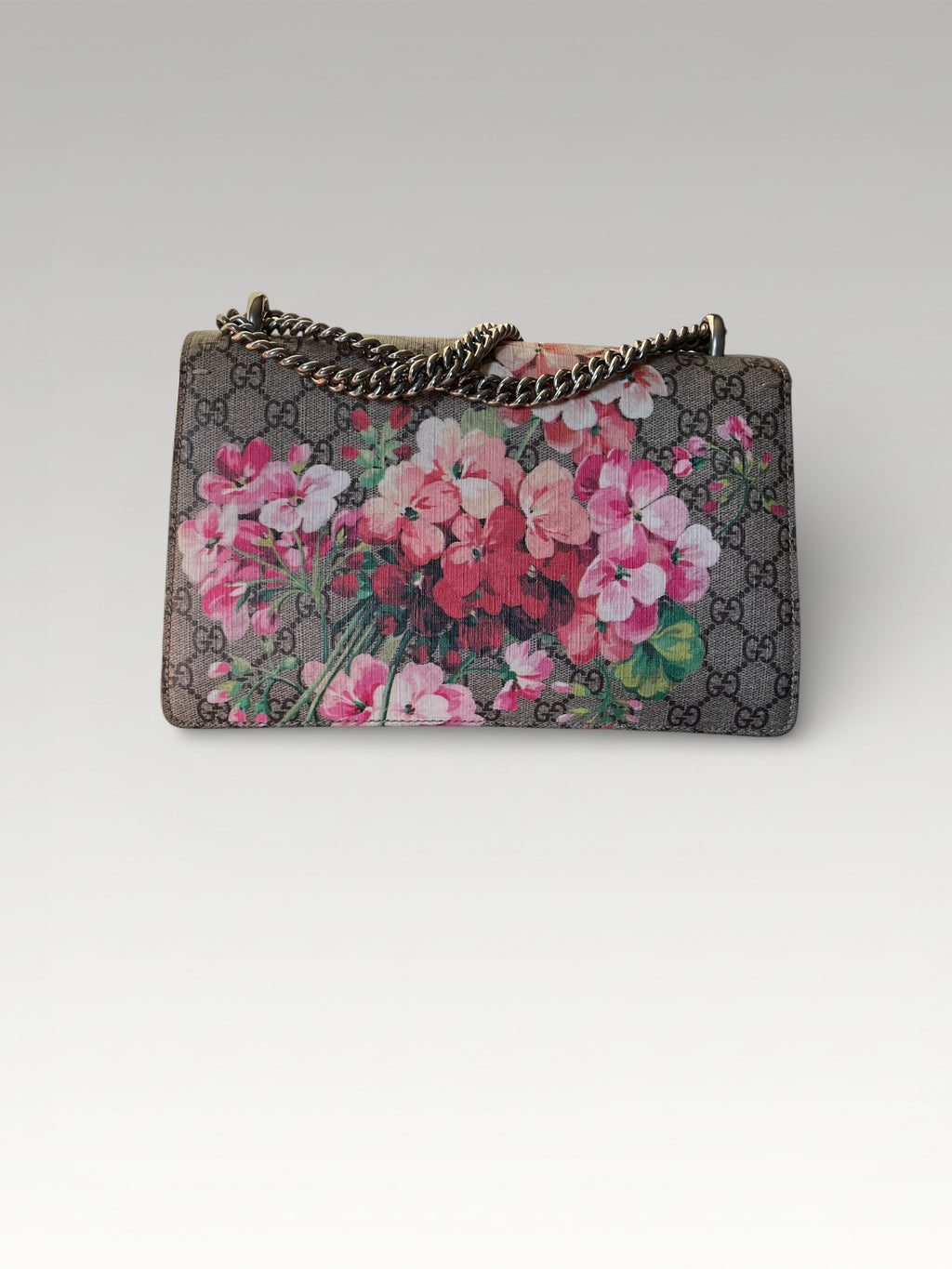 Gucci Dionysus GG Supreme Canvas Shoulder Bag Blooms Edition