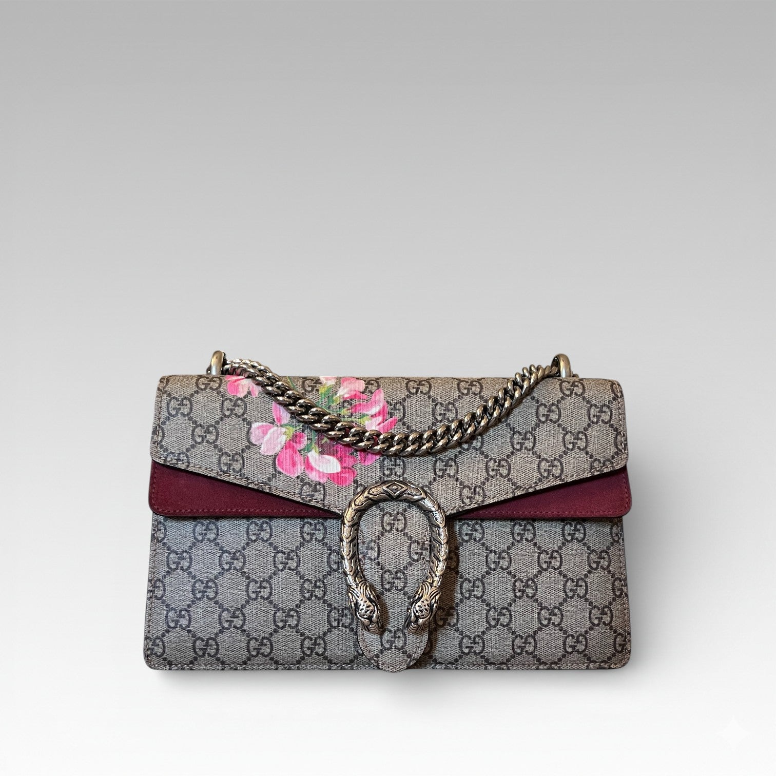 Gucci Dionysus GG Supreme Canvas Shoulder Bag Blooms Edition