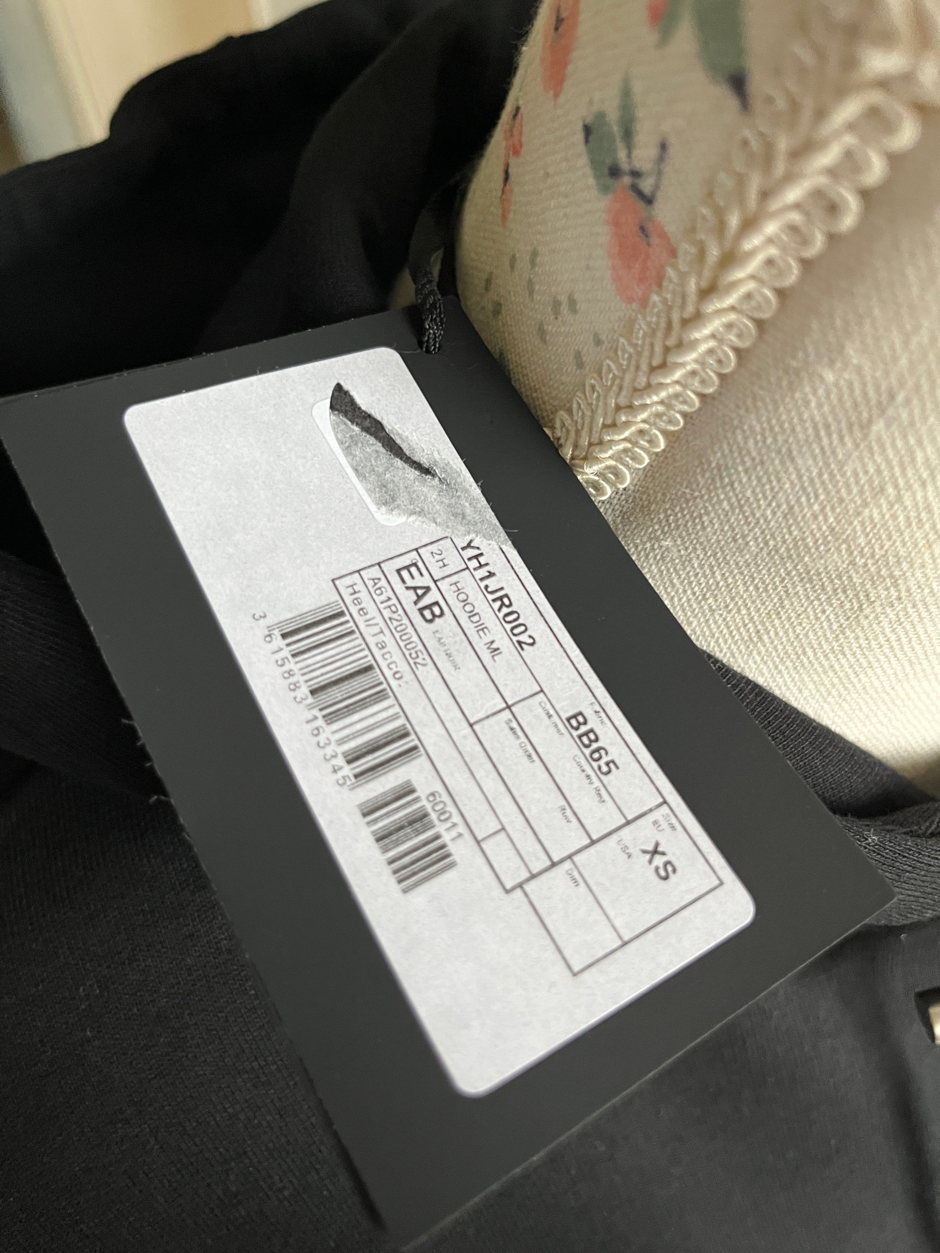 Balmain Black Cotton Logo Hoodie With Kangaroo pocket