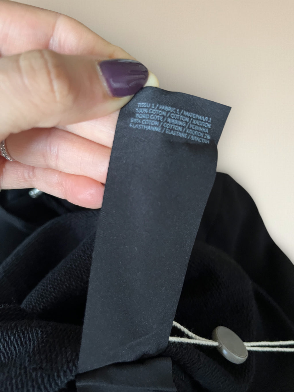 Balmain Black Cotton Logo Hoodie With Kangaroo pocket