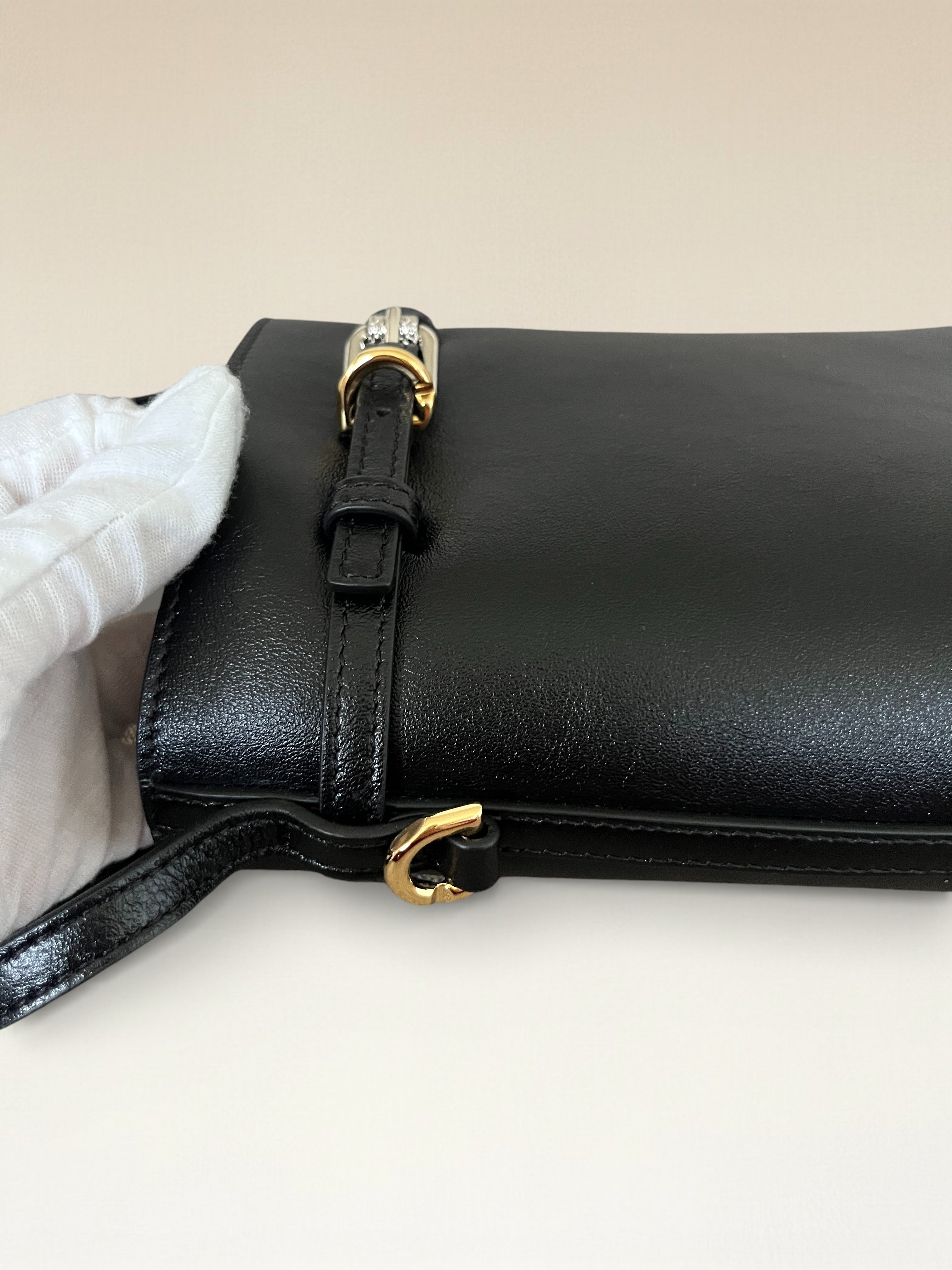 Givenchy Leather Crossbody Pouch Crossbody Black Smooth Leather