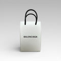 Balenciaga Leather Phone Case Shopper Bag White