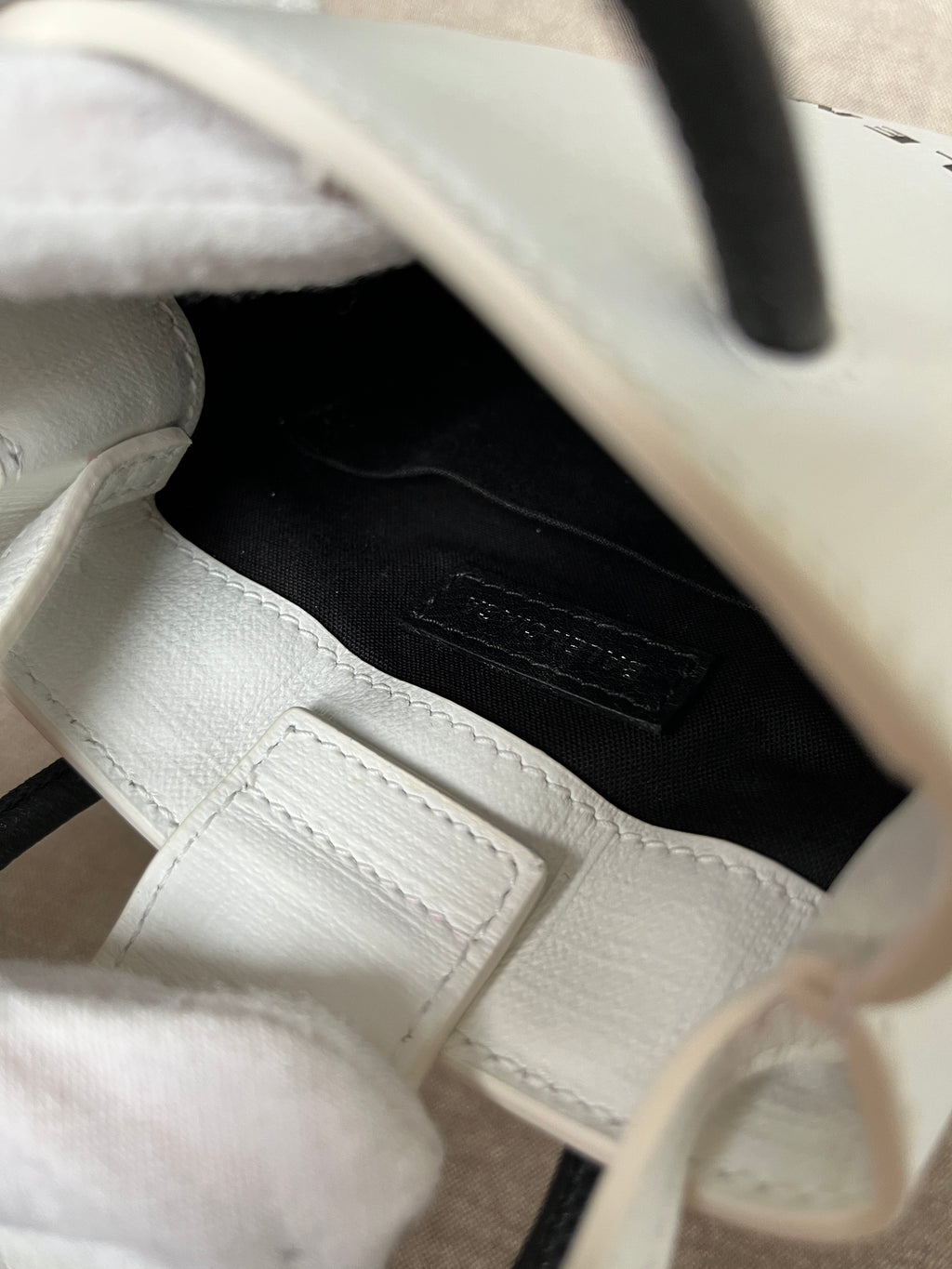 Balenciaga Leather Phone Case Shopper Bag White