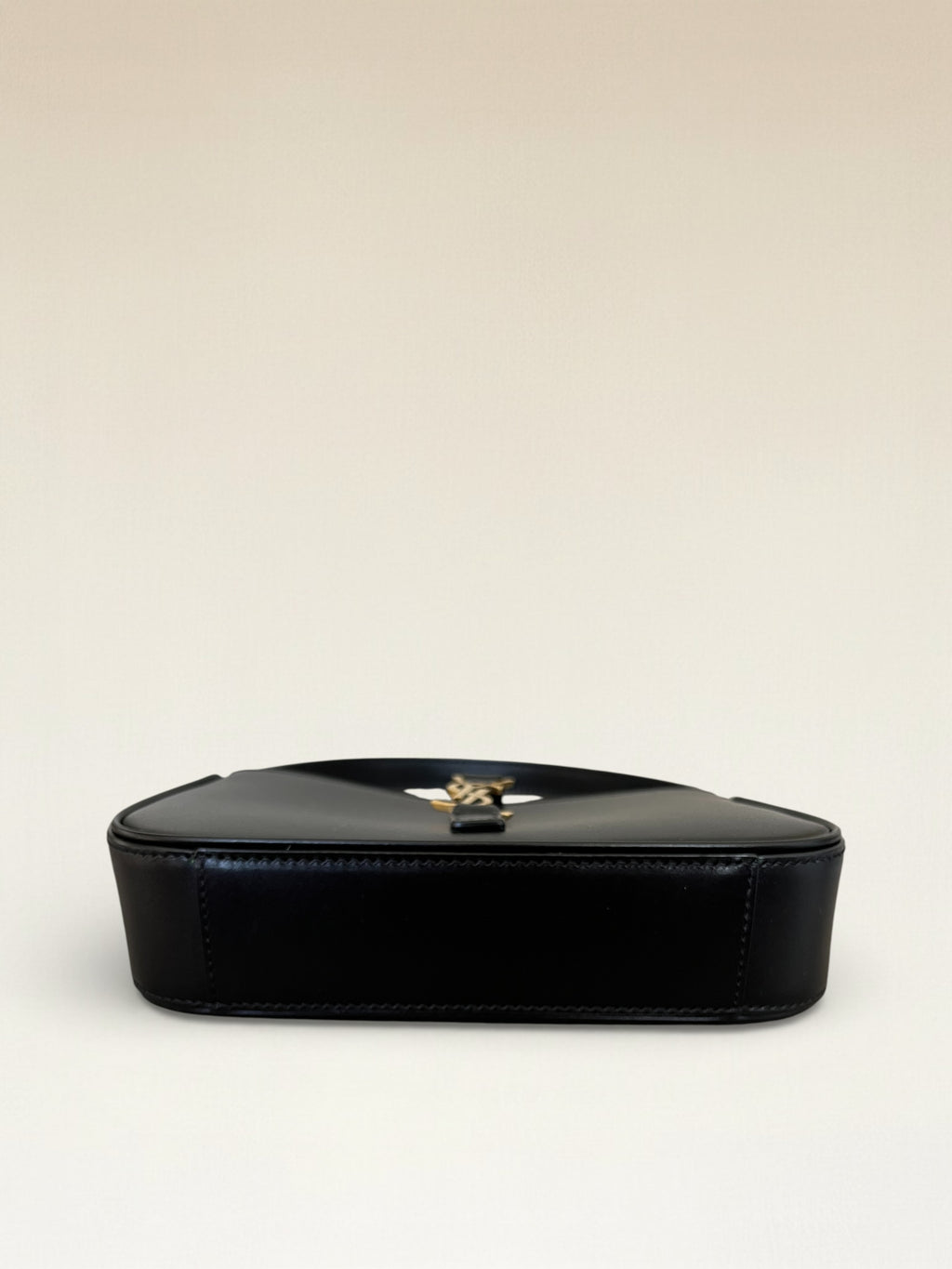 Saint Laurent Black Smooth Leather 5 à 7 Mini Hobo Handbag