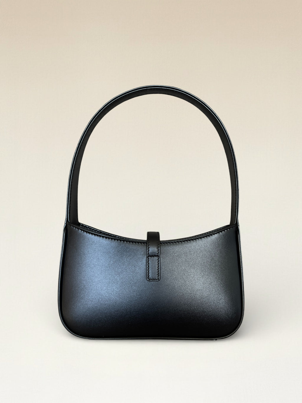 Saint Laurent Black Smooth Leather 5 à 7 Mini Hobo Handbag