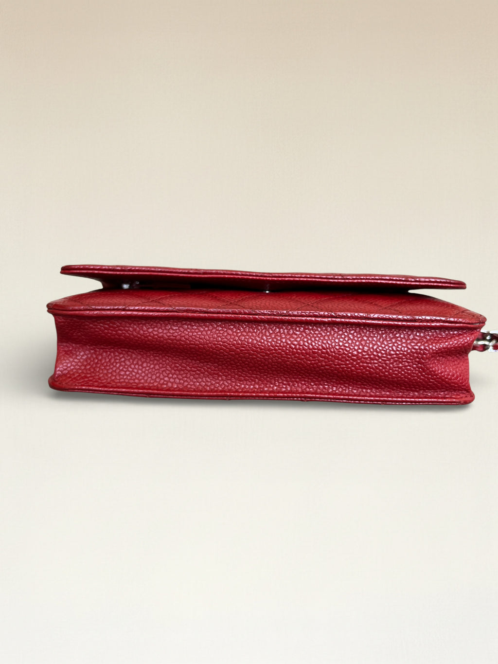 Chanel Classic Wallet On Chain Red Caviar Leather