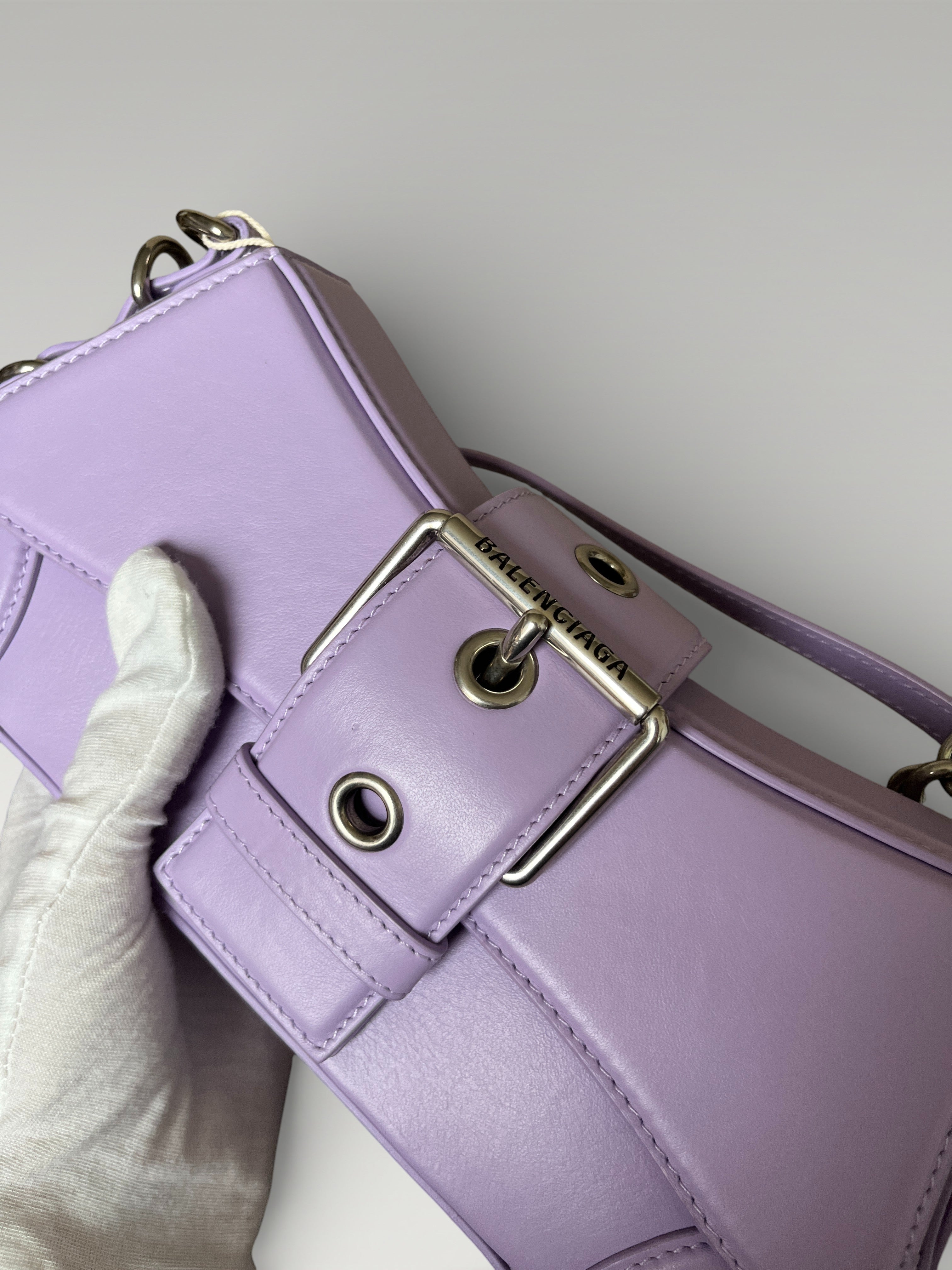 Balenciaga Lindsay Lilac Bag Smooth Leather Chain Strap