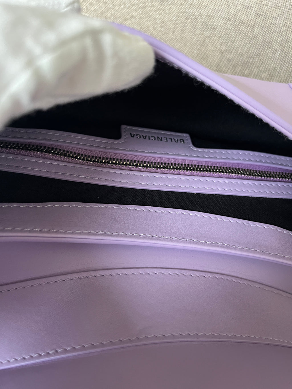 Balenciaga Lindsay Lilac Bag Smooth Leather Chain Strap