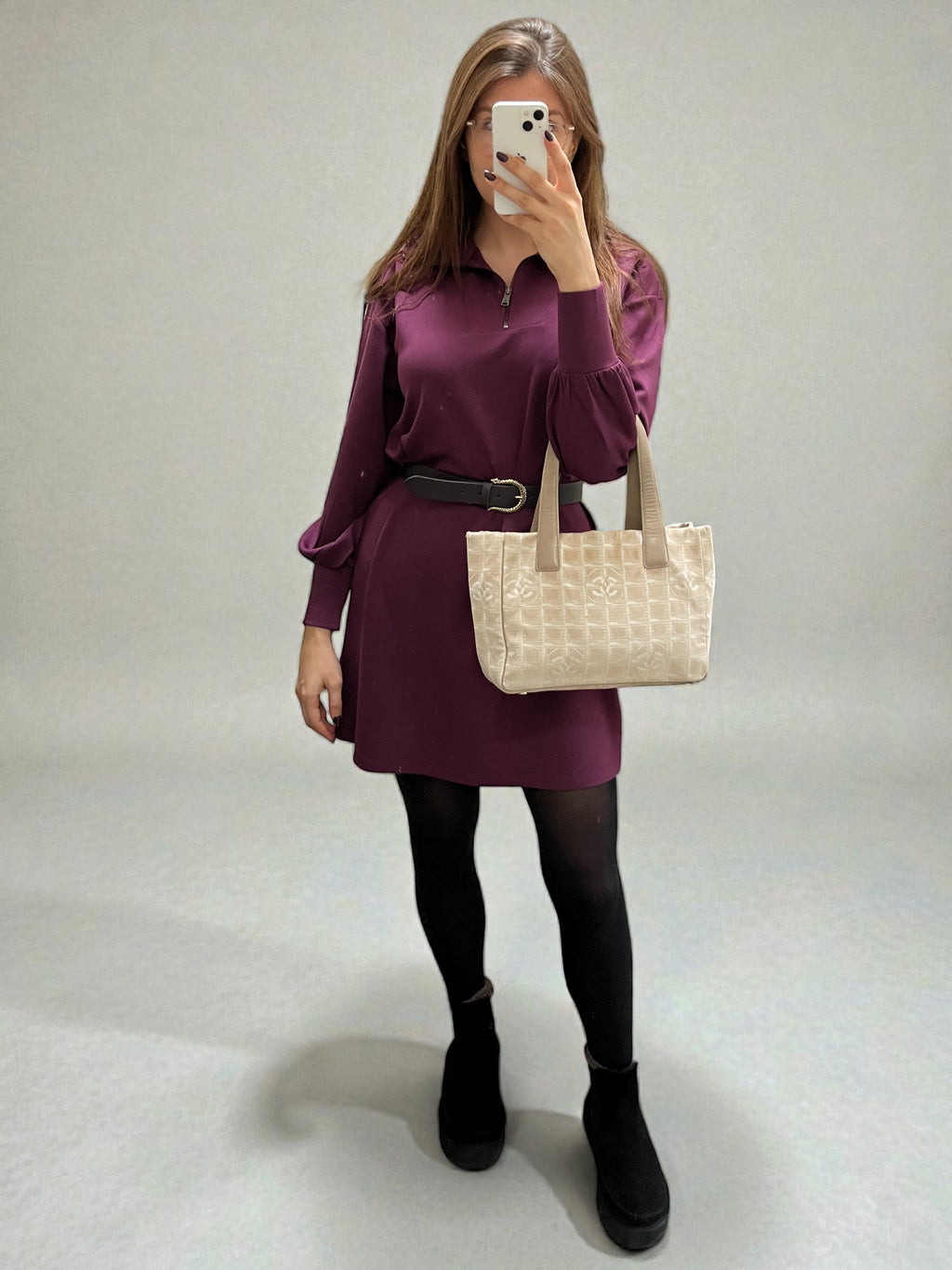 Chanel New Travel Line PM Tote Shopper Bag