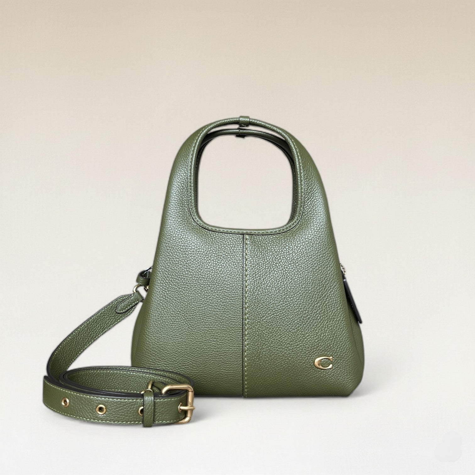 Coach Lana 23 Khaki Pebbled Leather