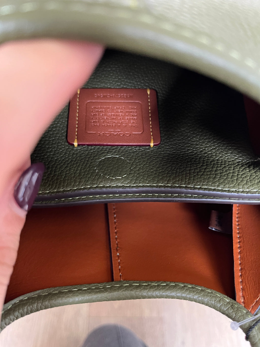 Coach Lana 23 Khaki Pebbled Leather