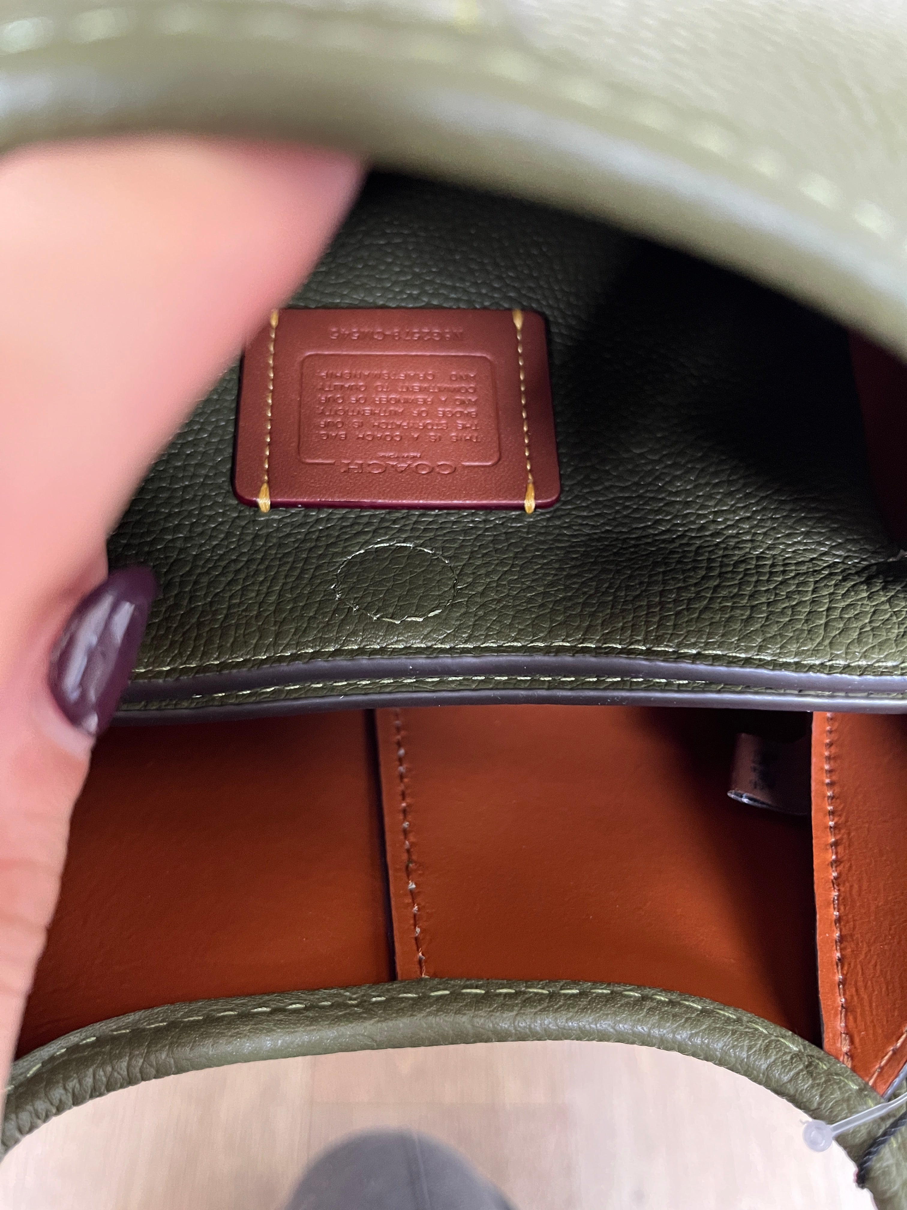 Coach Lana 23 Khaki Pebbled Leather