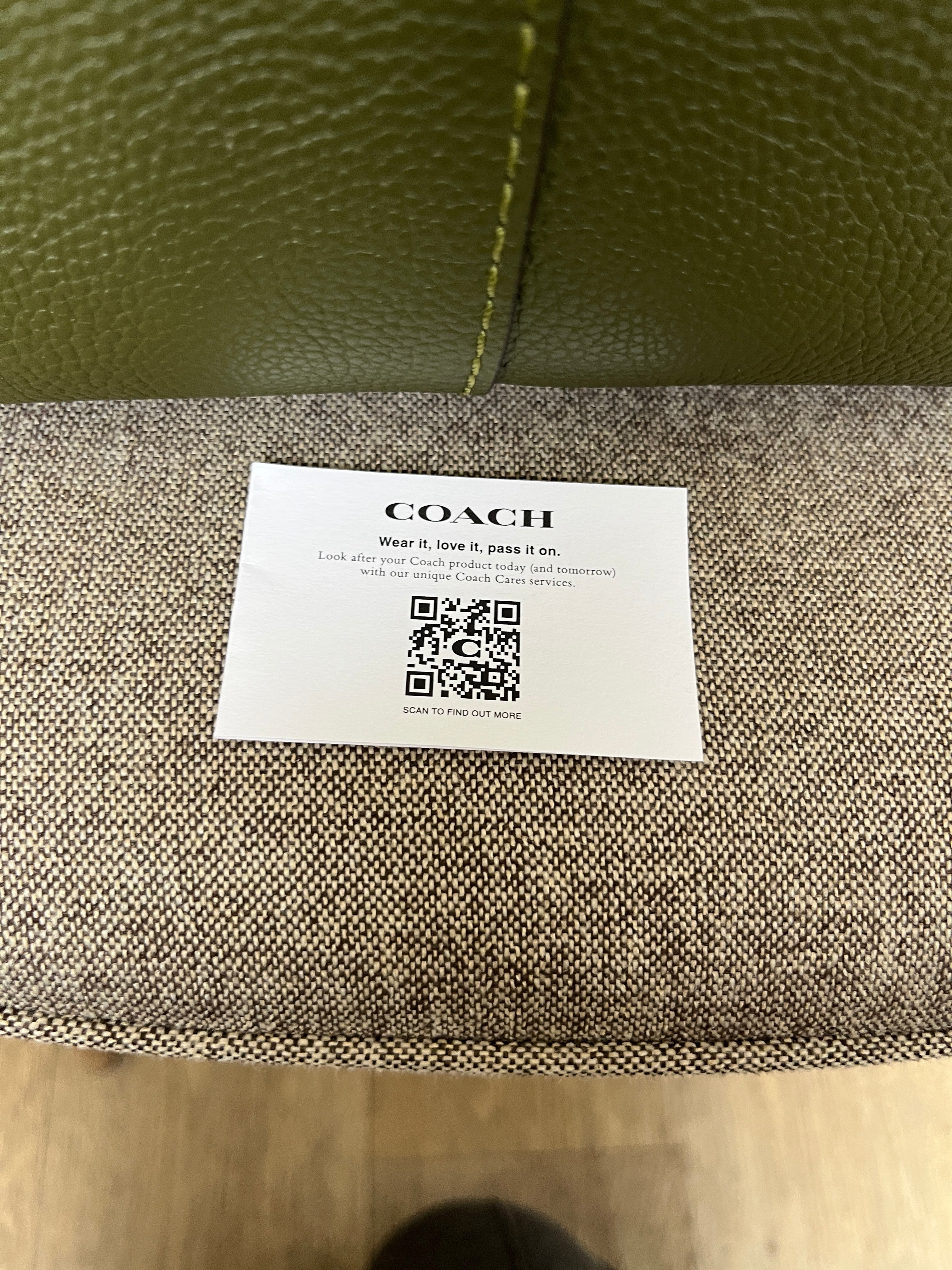 Coach Lana 23 Khaki Pebbled Leather