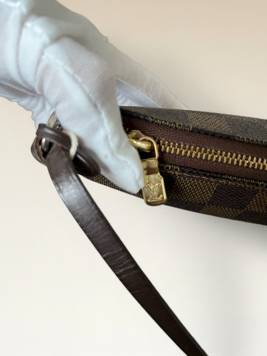 Louis Vuitton Pochette Accessoires Damier Ebene Coated Canvas