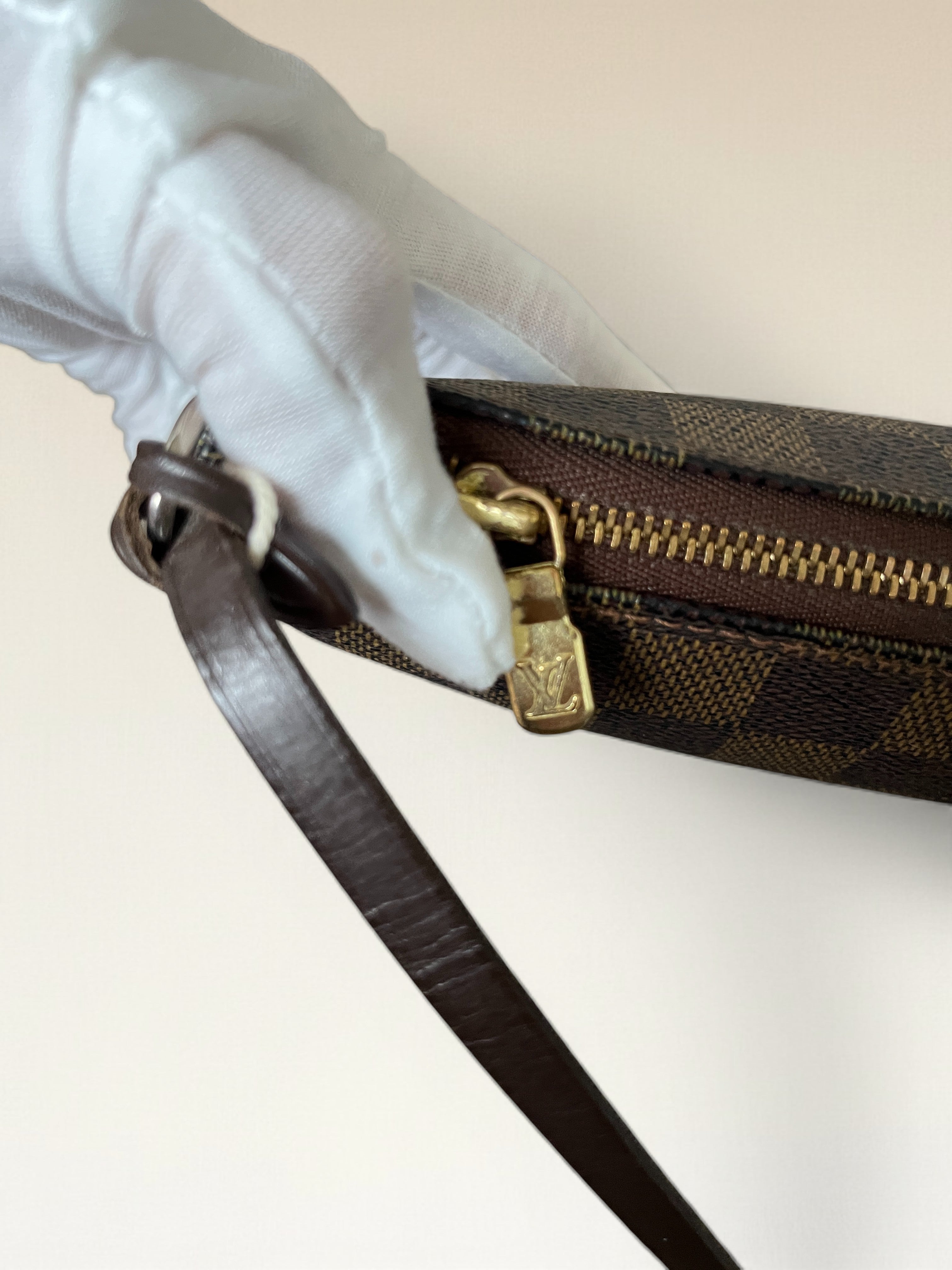 Louis Vuitton Pochette Accessoires Damier Ebene Coated Canvas