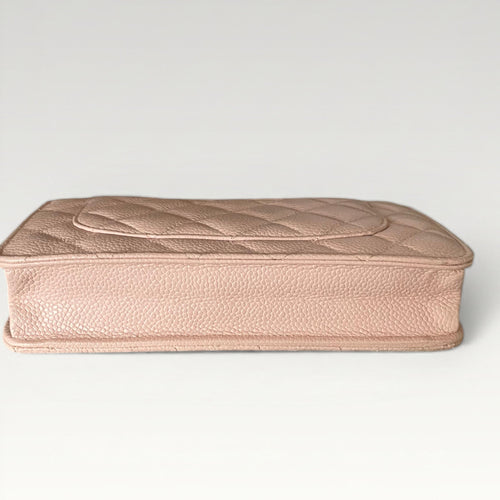 2013-2014 Chanel Classic Wallet On Chain Caviar Pink