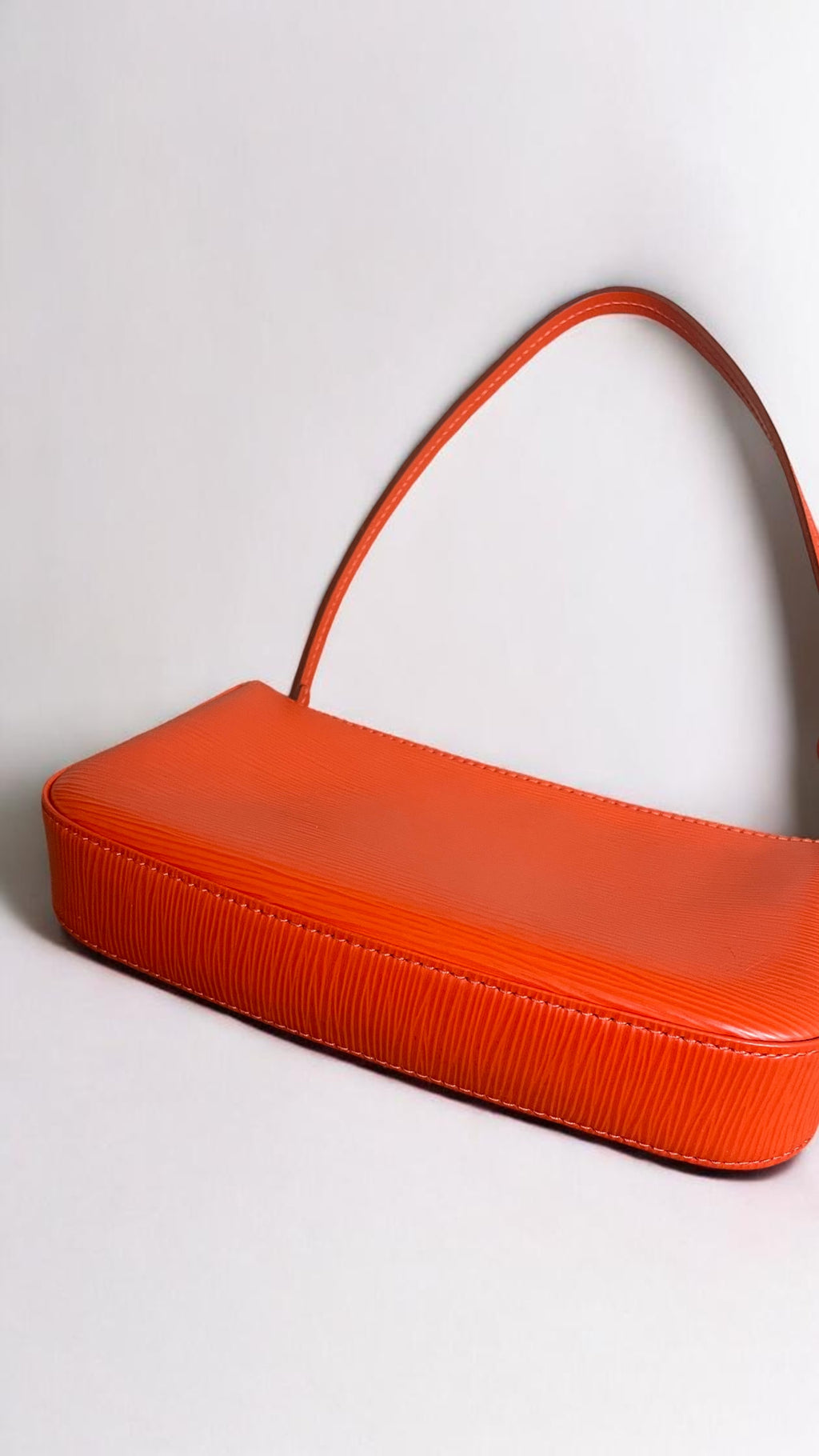 Louis Vuitton Pochette Accessoires In LV Signature Epi Leather Orange