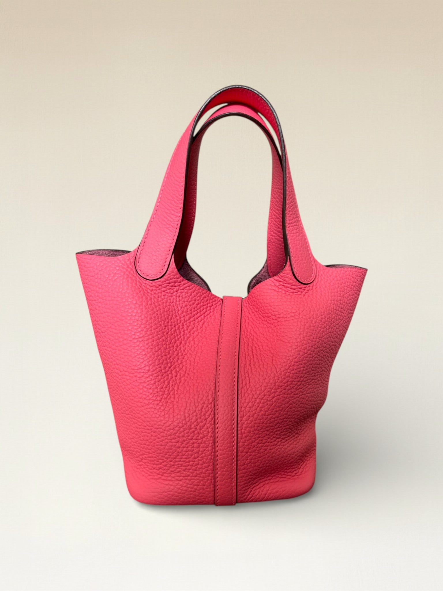 2017 Hermès Picotin Lock 18 Rose Azalèe Taurillon Clemence PHW