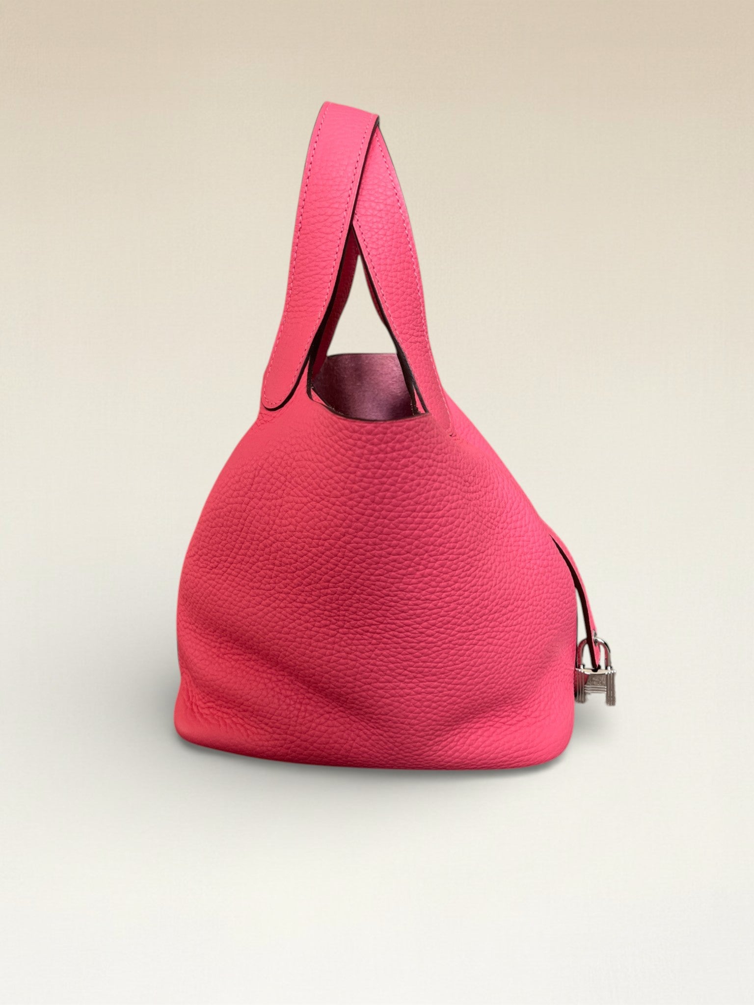 2017 Hermès Picotin Lock 18 Rose Azalèe Taurillon Clemence PHW