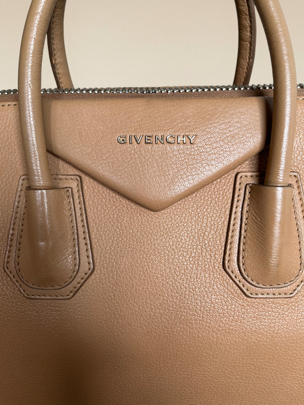Givenchy Antigona Large Leather Tote Bag Camel Colour