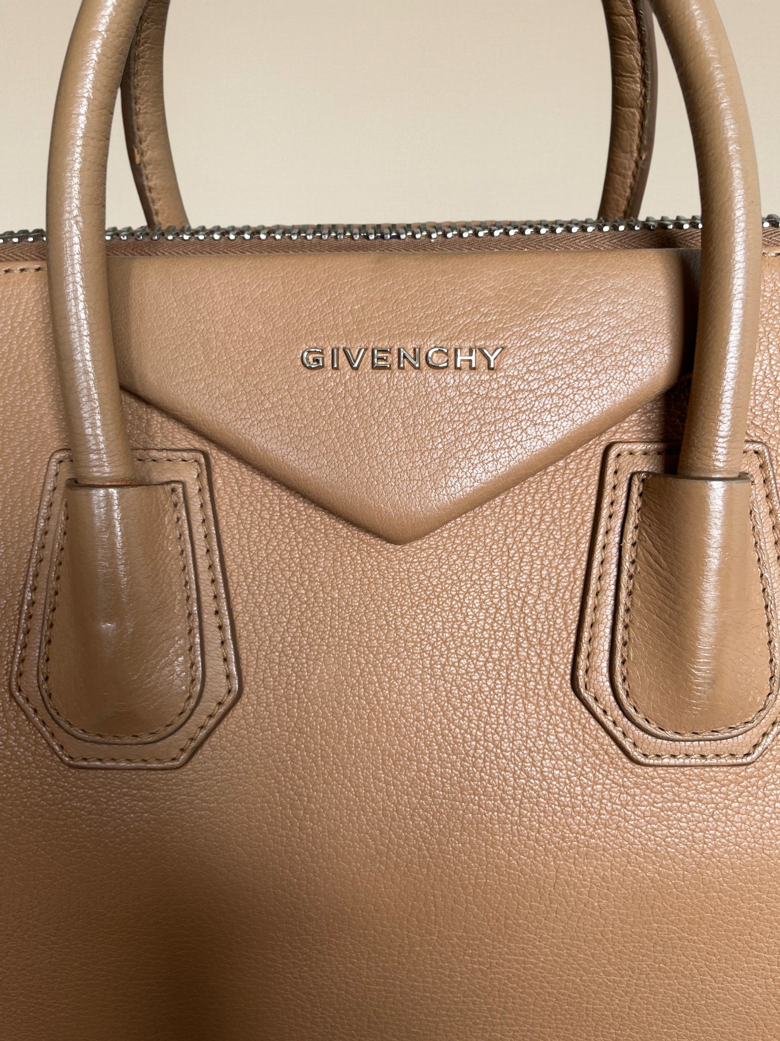 Givenchy Antigona Large Leather Tote Bag Camel Colour
