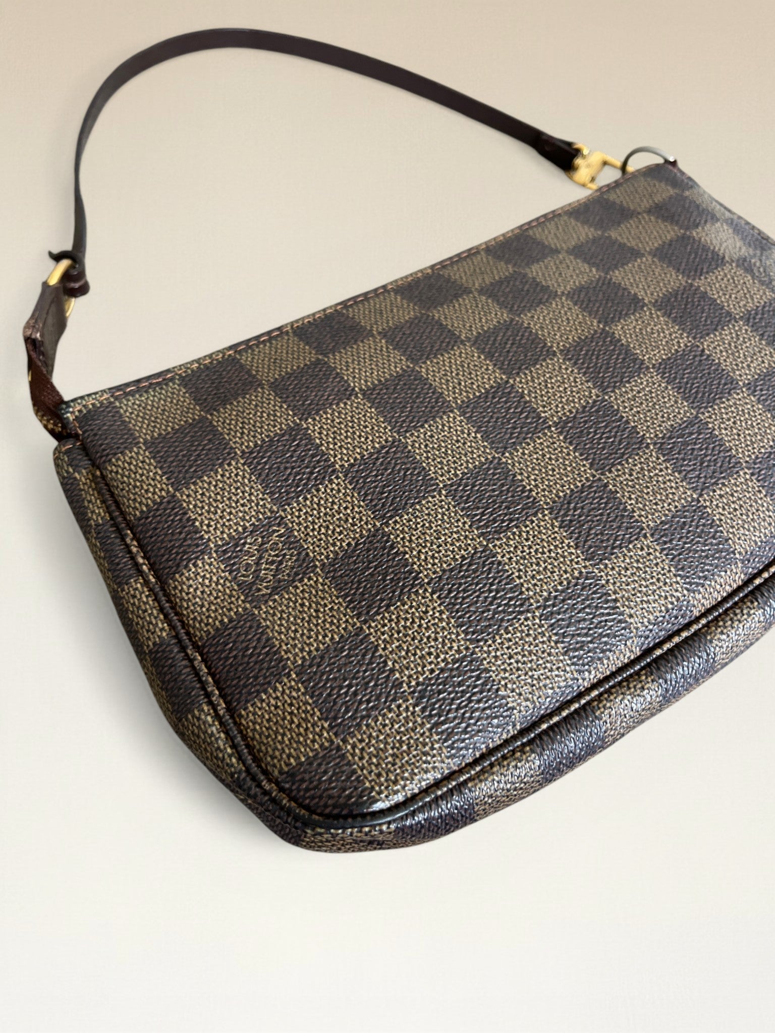 2008 Louis Vuitton Pochette Accessoires In Damier Ebene Coated Canvas