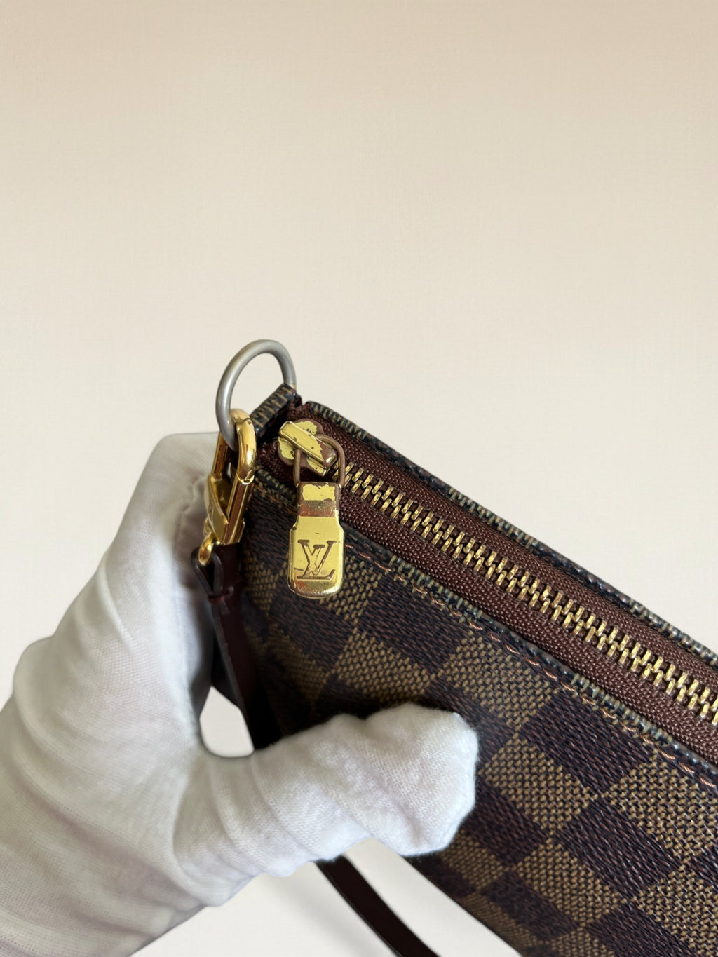 2008 Louis Vuitton Pochette Accessoires In Damier Ebene Coated Canvas