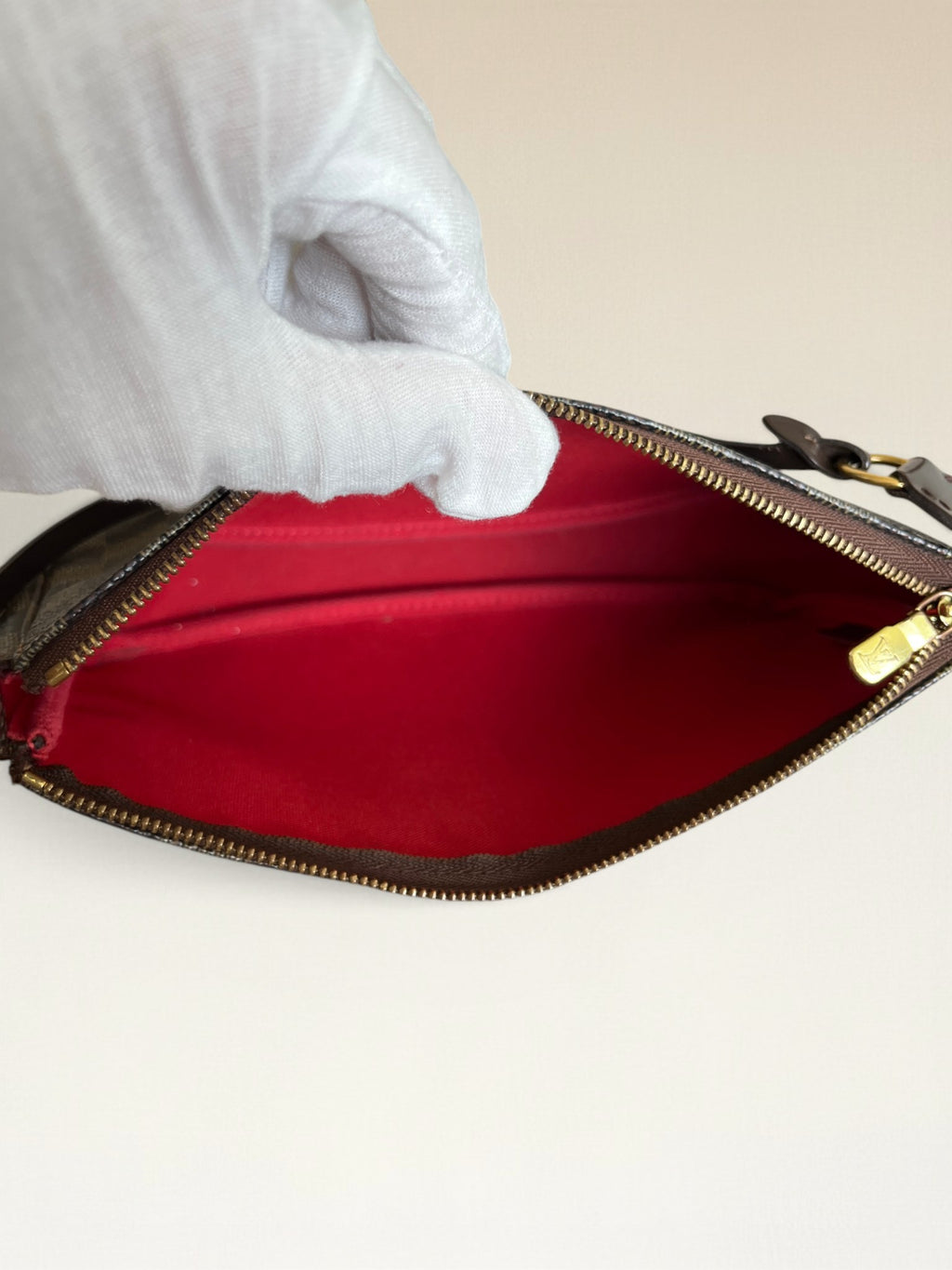 2008 Louis Vuitton Pochette Accessoires In Damier Ebene Coated Canvas