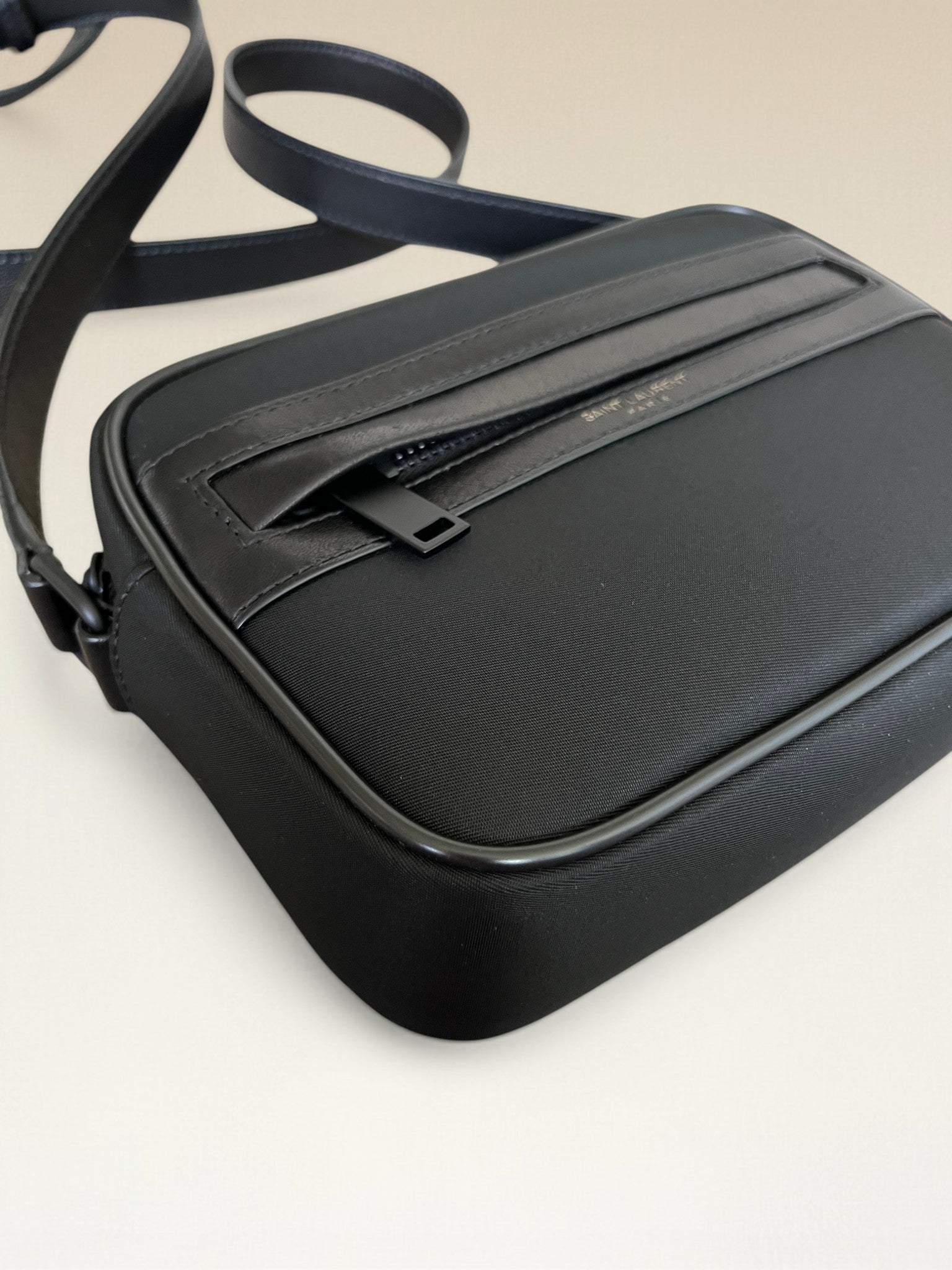 Saint Laurent Nylon Mini Camera Bag With Leather Details