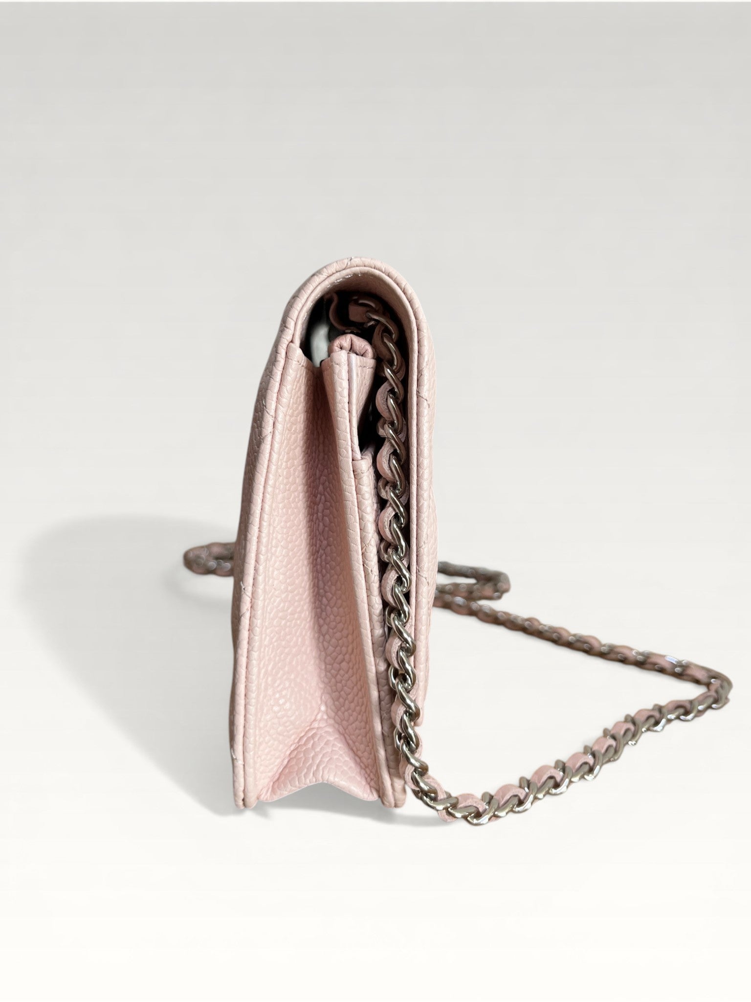 2013-2014 Chanel Classic Wallet On Chain Caviar Pink