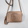 Gucci Soho Disco Bag Rose Beige Pebbled Leather