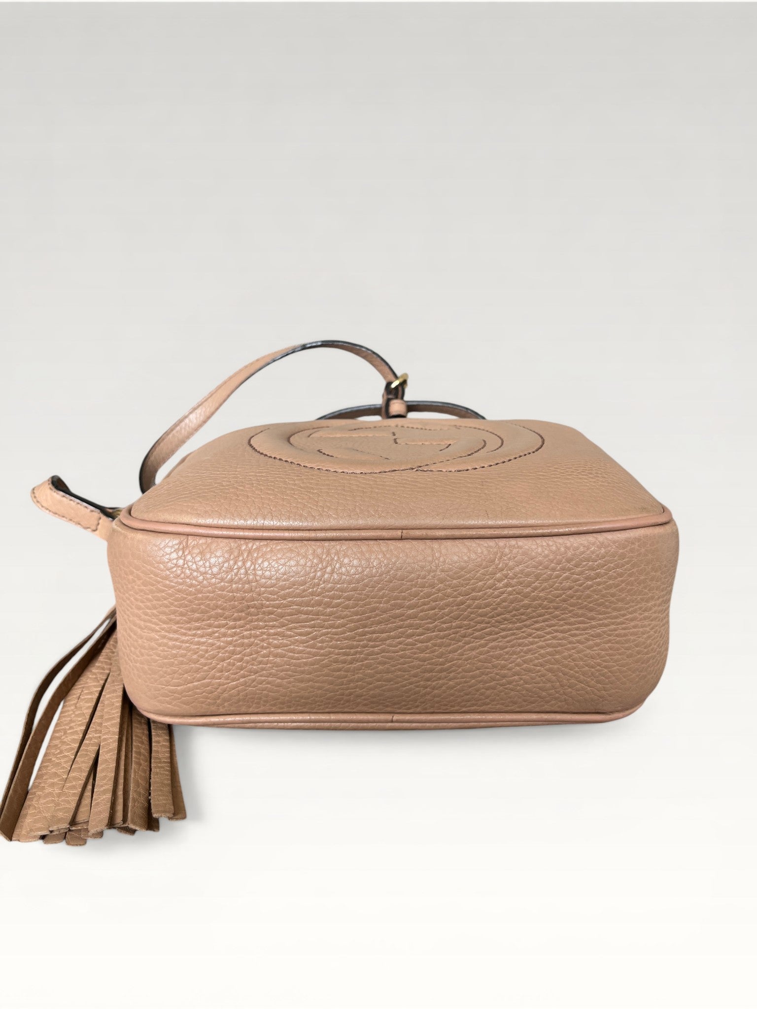 Gucci Soho Disco Bag Rose Beige Pebbled Leather