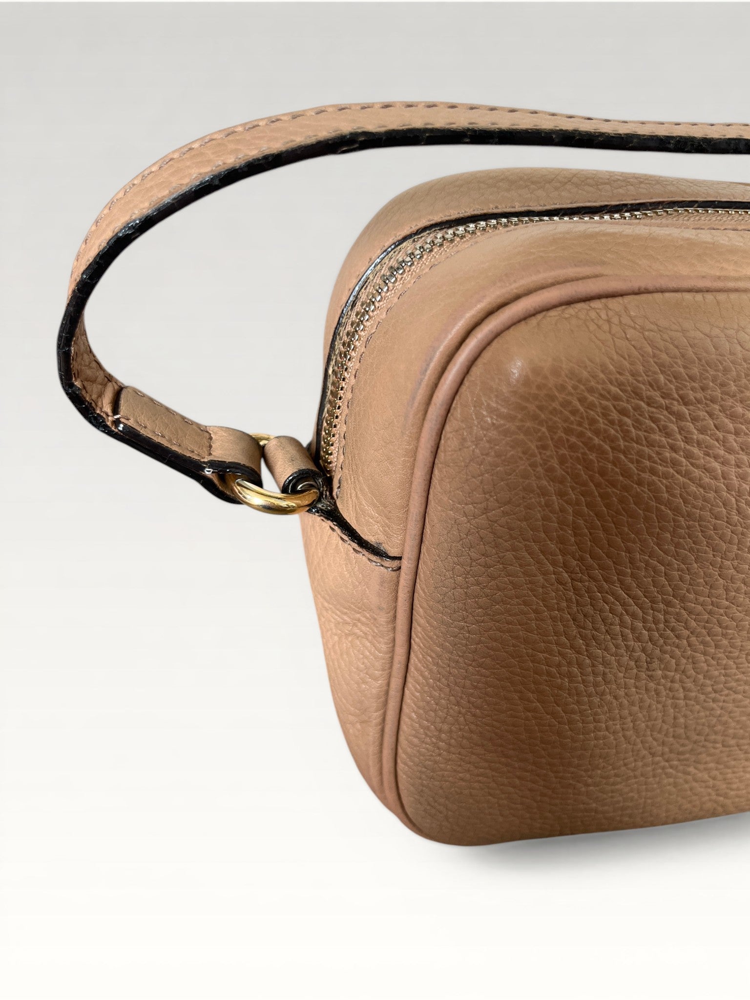 Gucci Soho Disco Bag Rose Beige Pebbled Leather